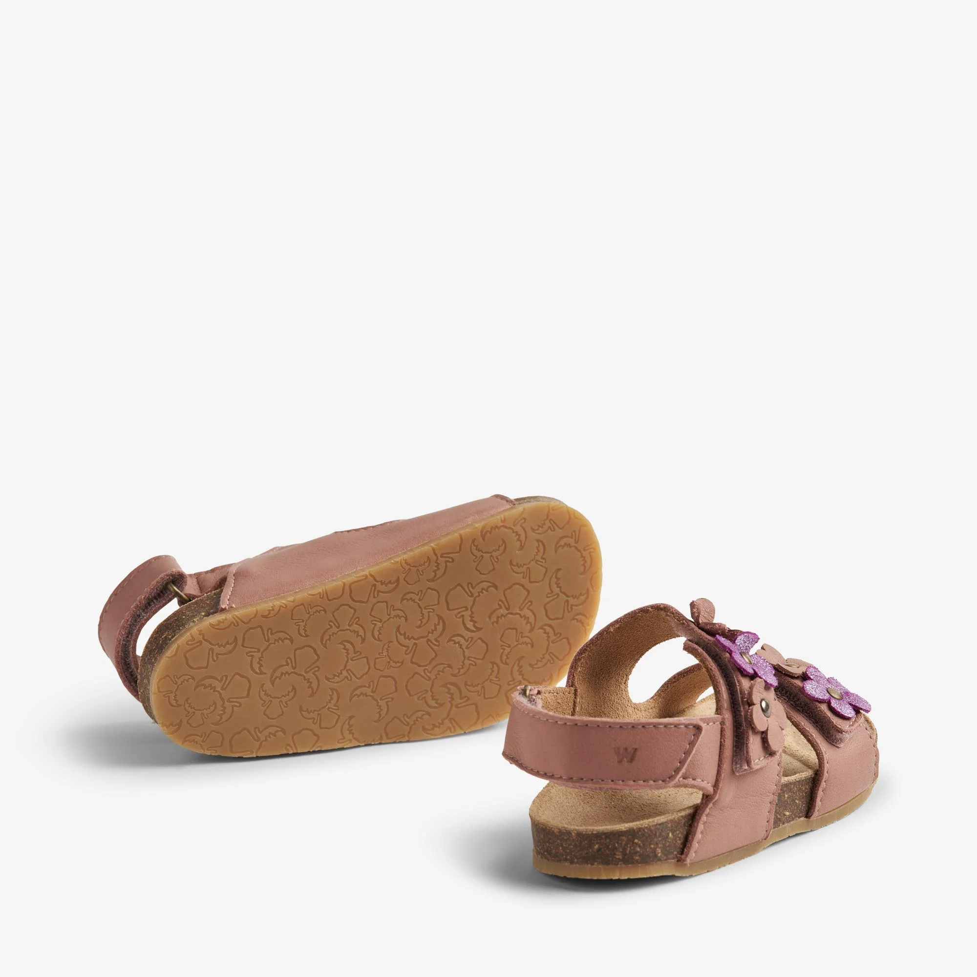 Sandal Cork Open Toe Clare Flowers - old rose - Image 2