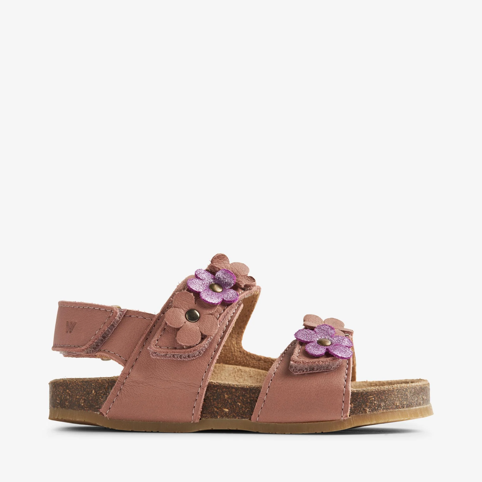 Sandal Cork Open Toe Clare Flowers - old rose - Image 3