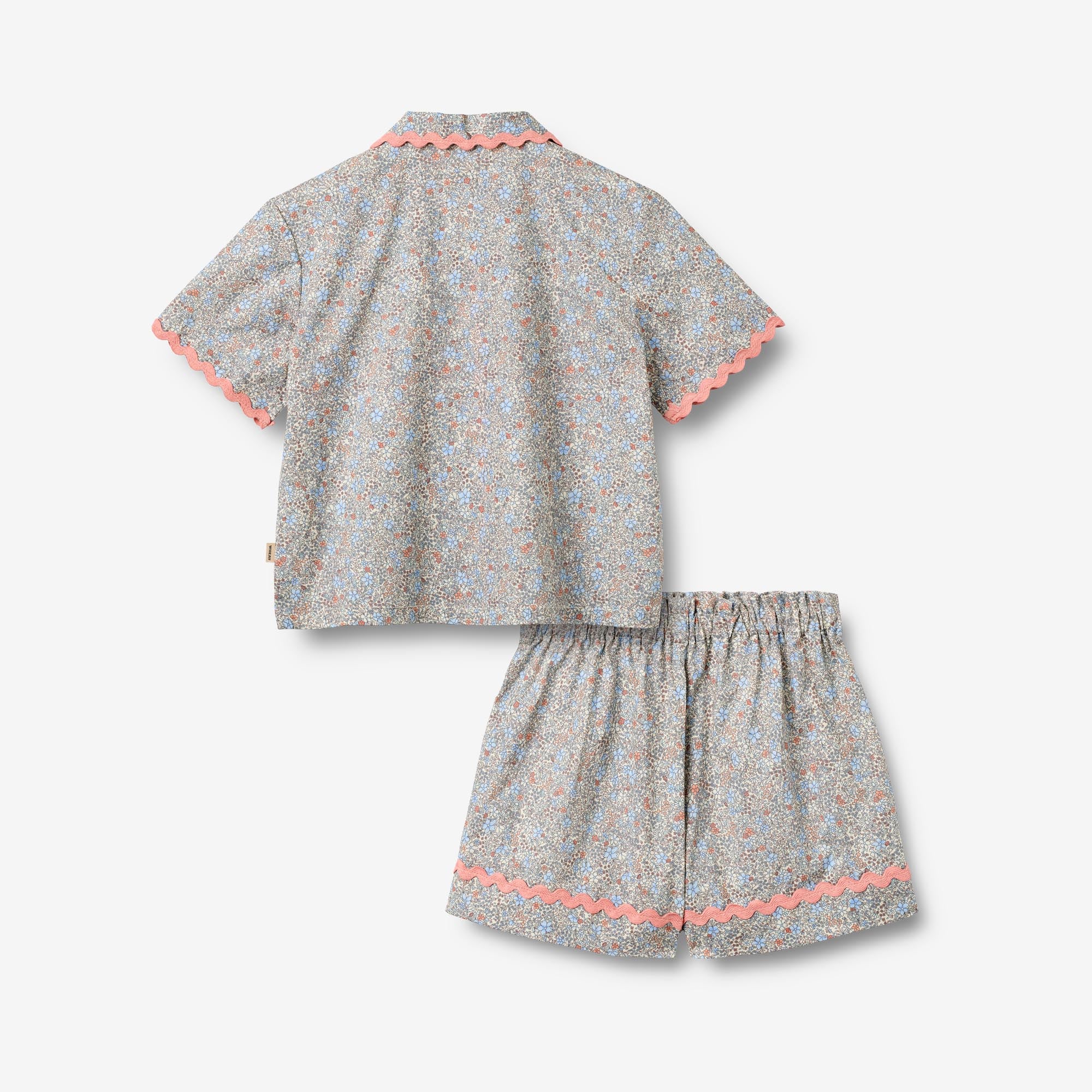 Set Shirt S/S & Shorts Vilma - air blue flowers - Image 2