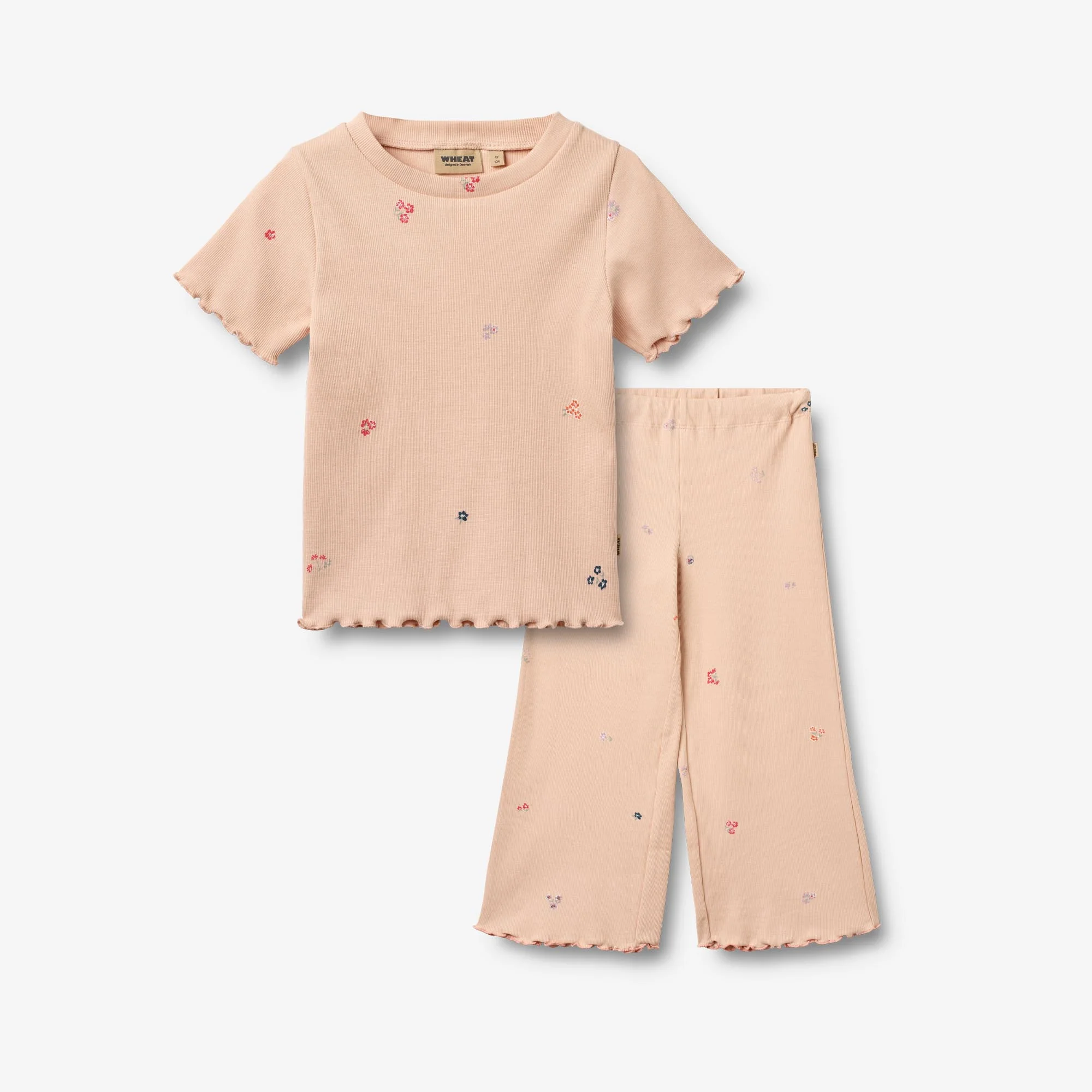 Set T-shirt S/S & Pants Alicia - rose flowers