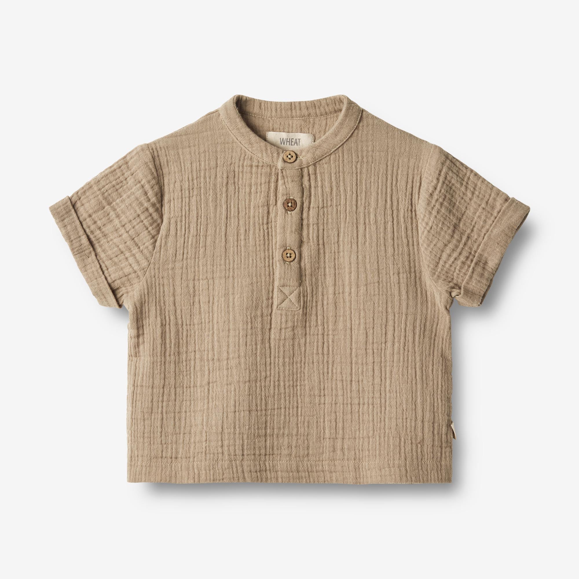Shirt S/S Svend - beige stone