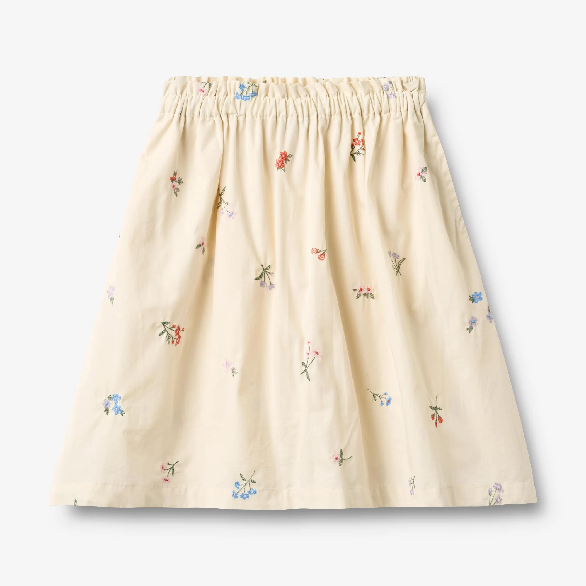 Skirt Nora - ivory embroidery flowers