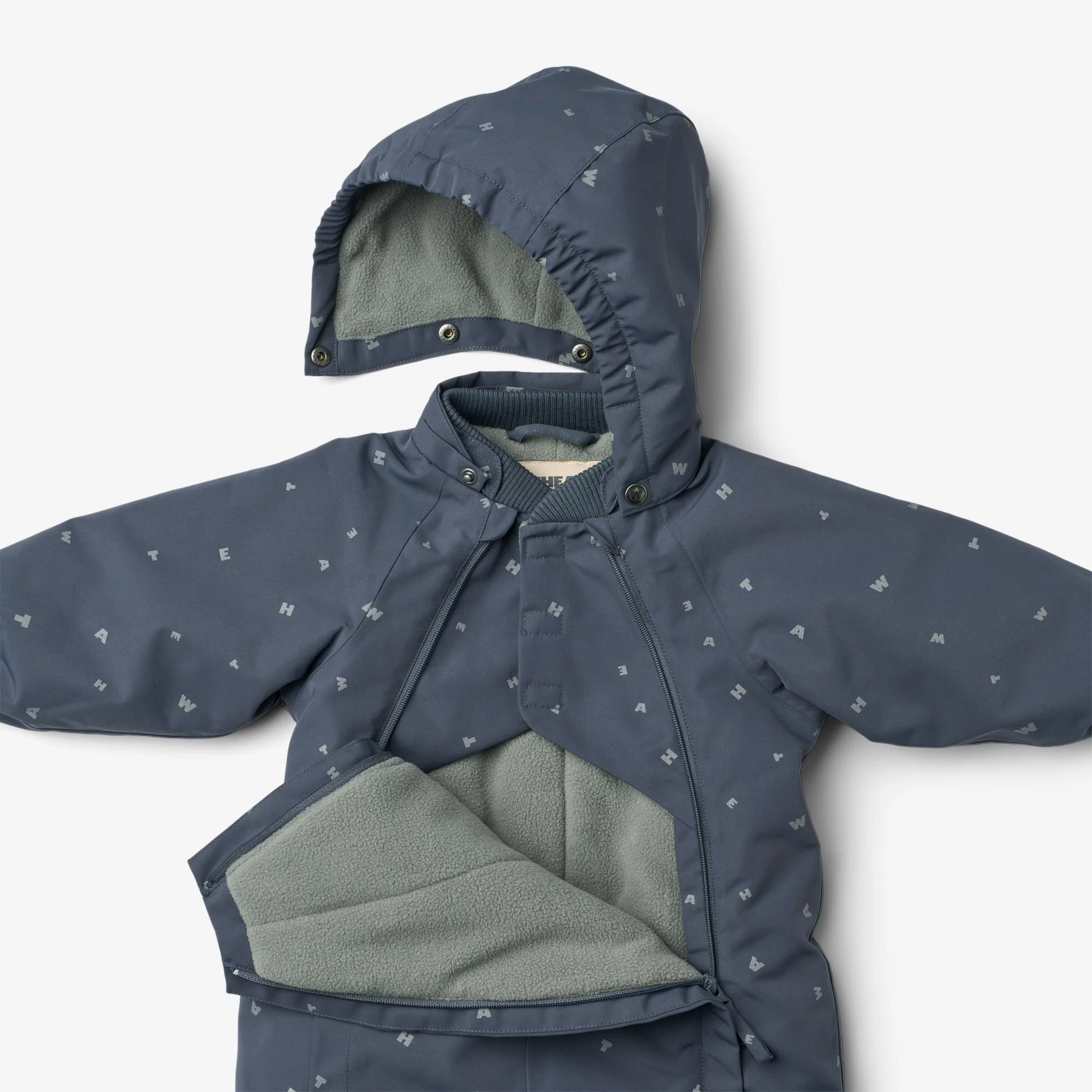 Snowsuit Adi - greyblue letters - Image 10
