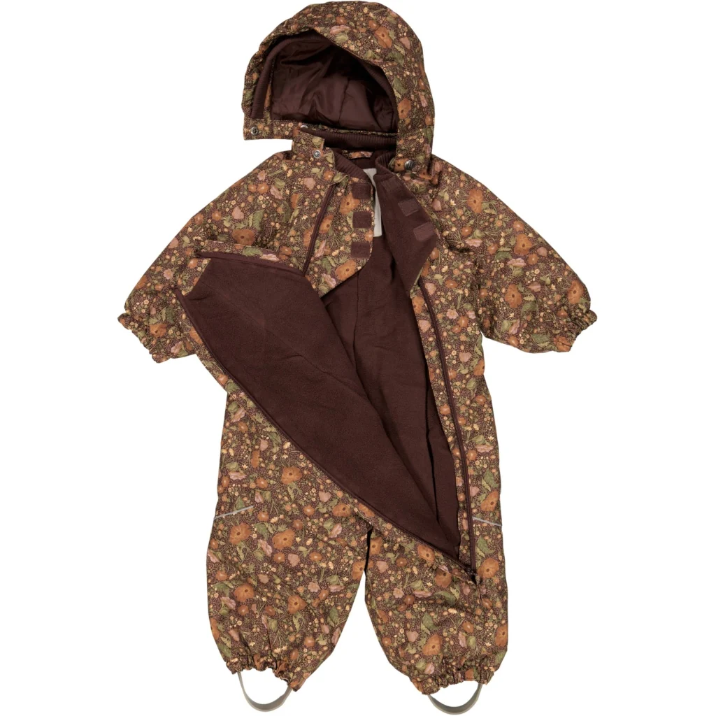 Snowsuit Adi Tech - maroon flowers - Image 3