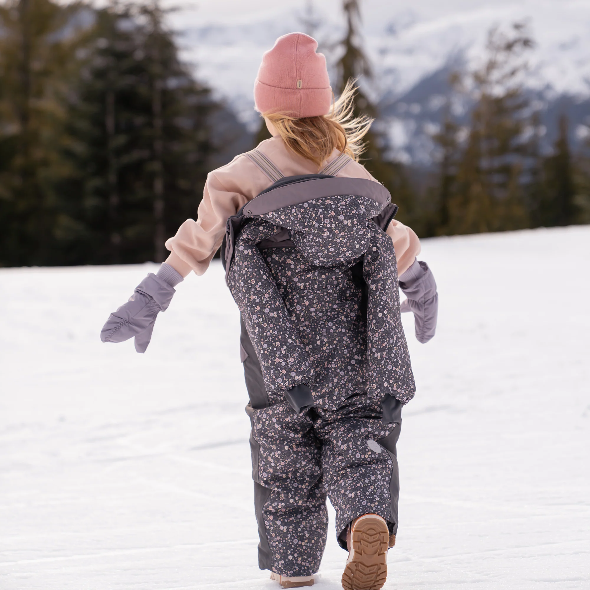 Snowsuit Kallo - black sea open flowers - Image 2