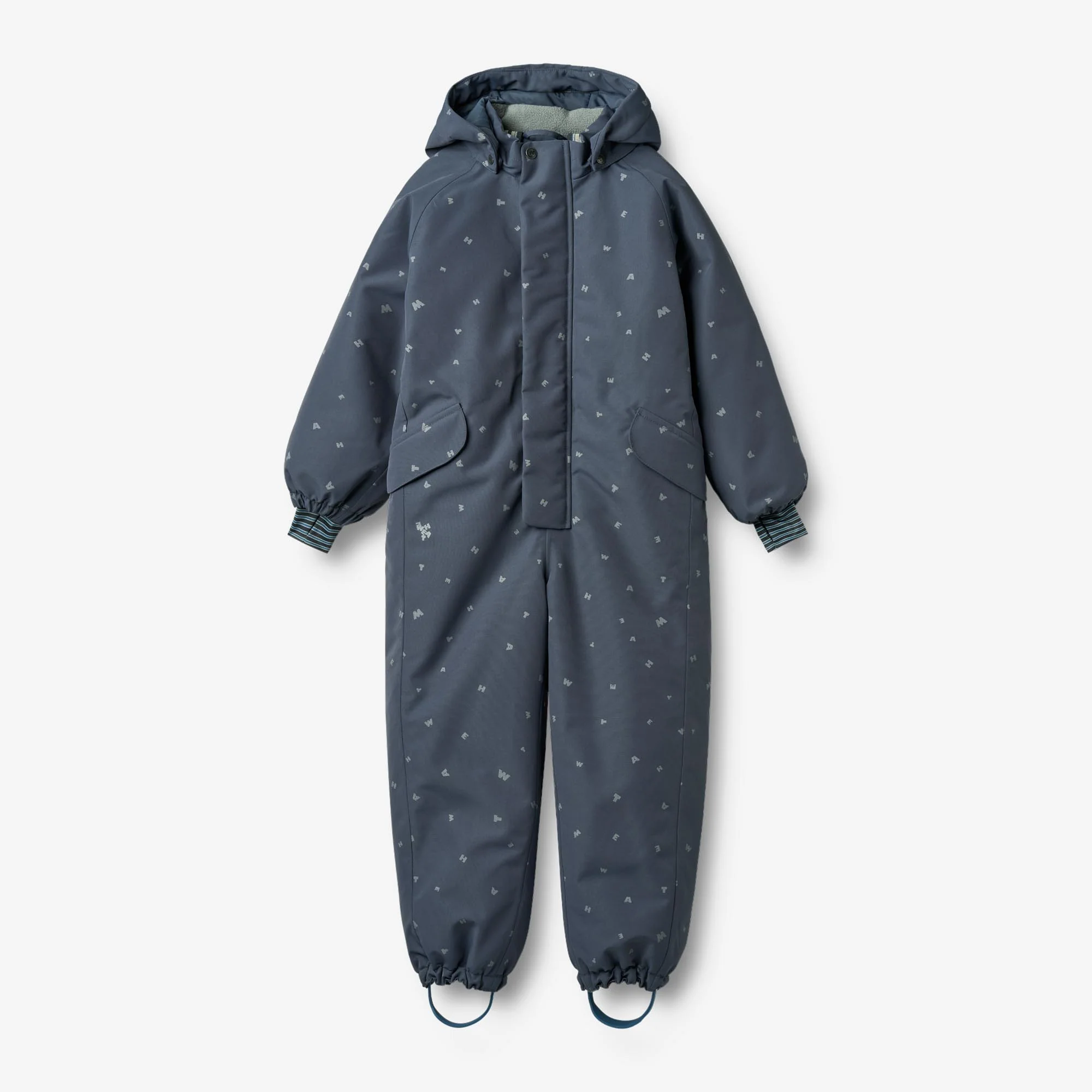 Snowsuit Miko - greyblue letters