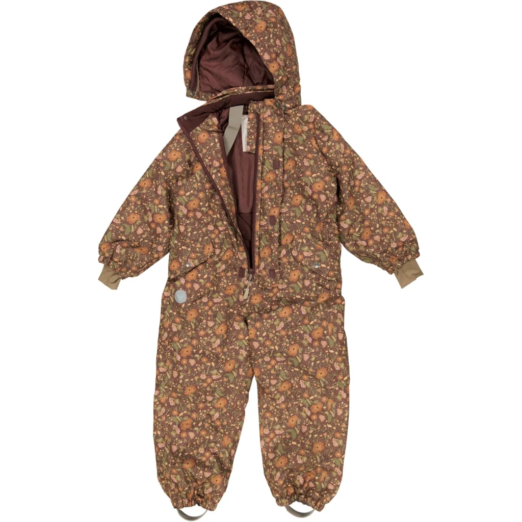 Snowsuit Miko Tech - maroon flowers - Image 3