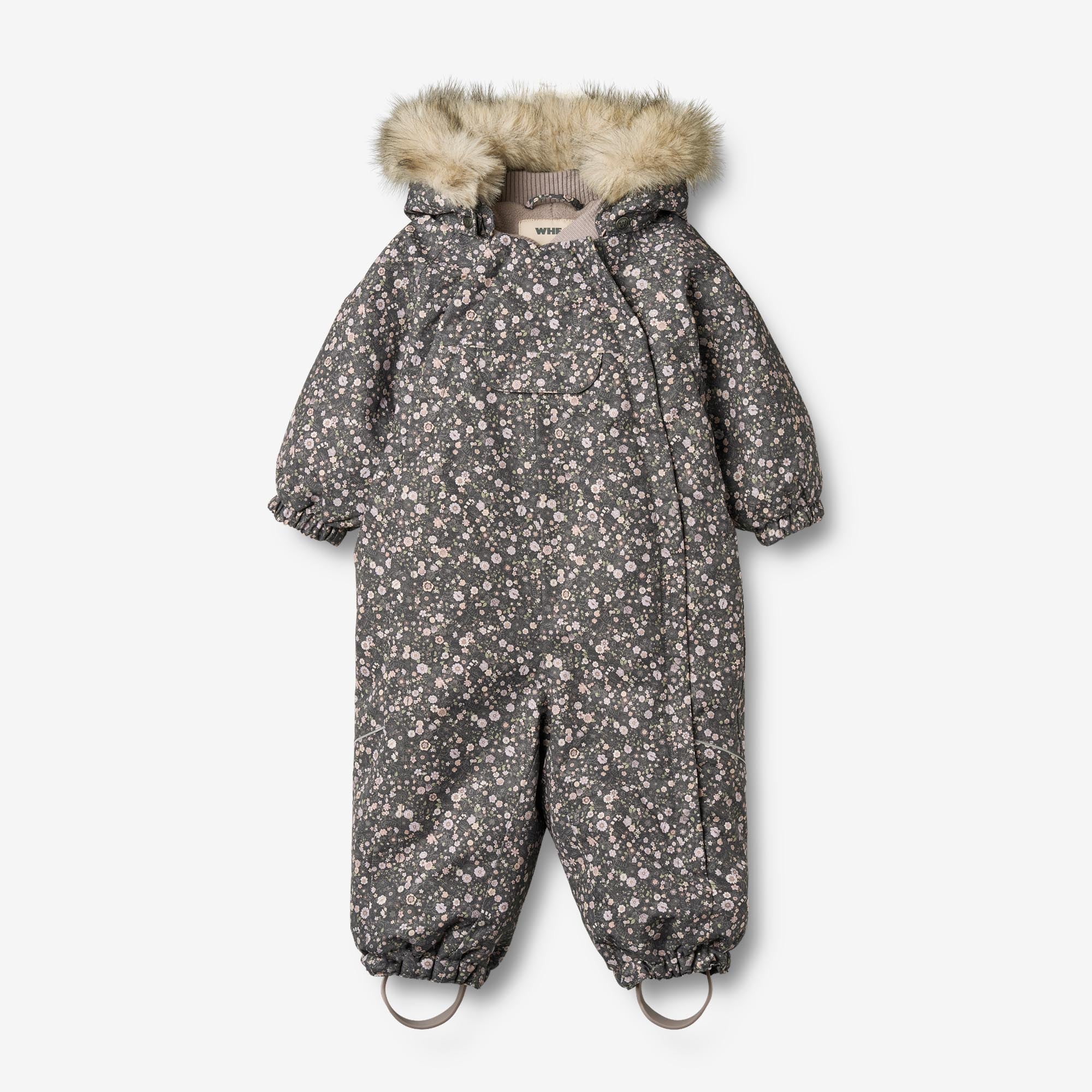 Snowsuit Nickie - black sea open flowers
