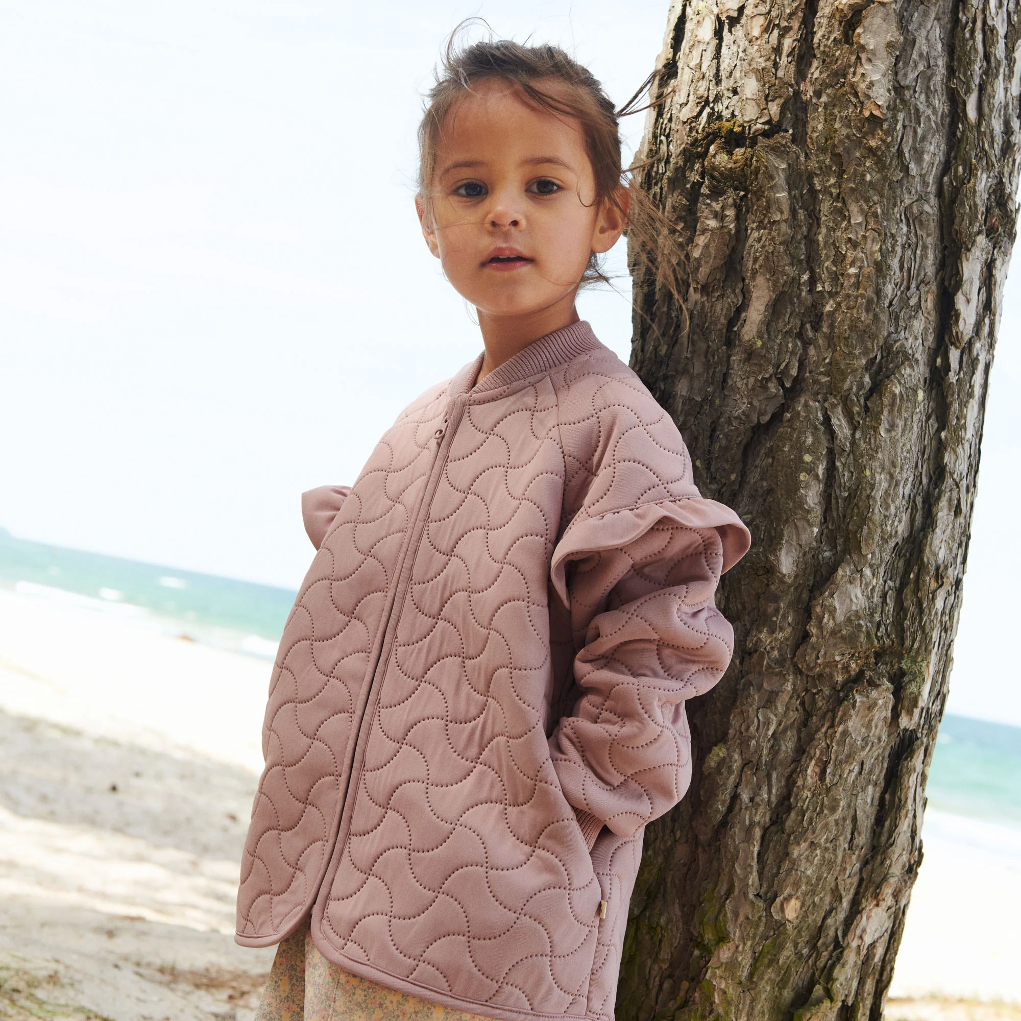 Softshell Trackpants Minno - rose shadow flowers - Image 3