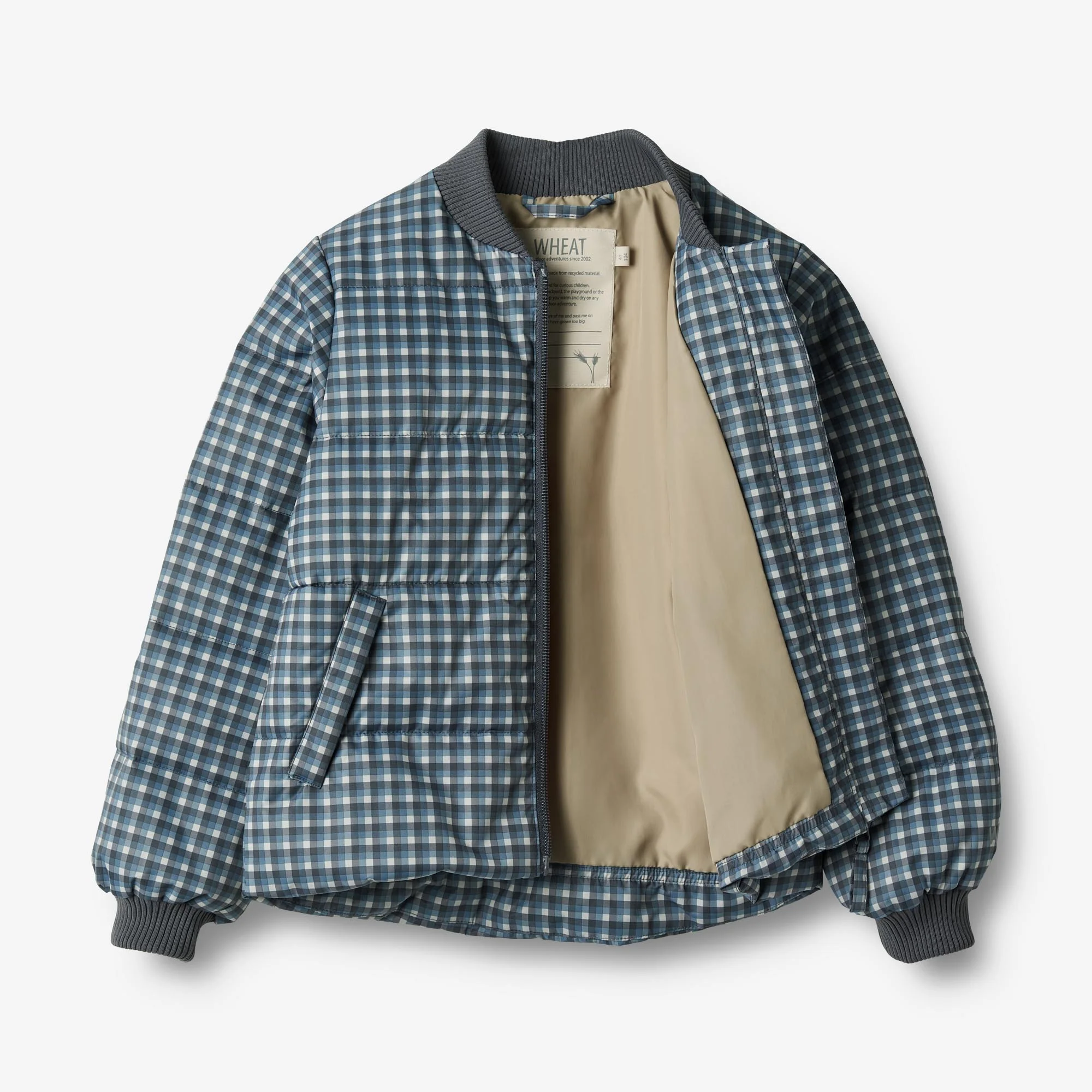 Summer Puffer Jacket Malo - blue check - Image 3