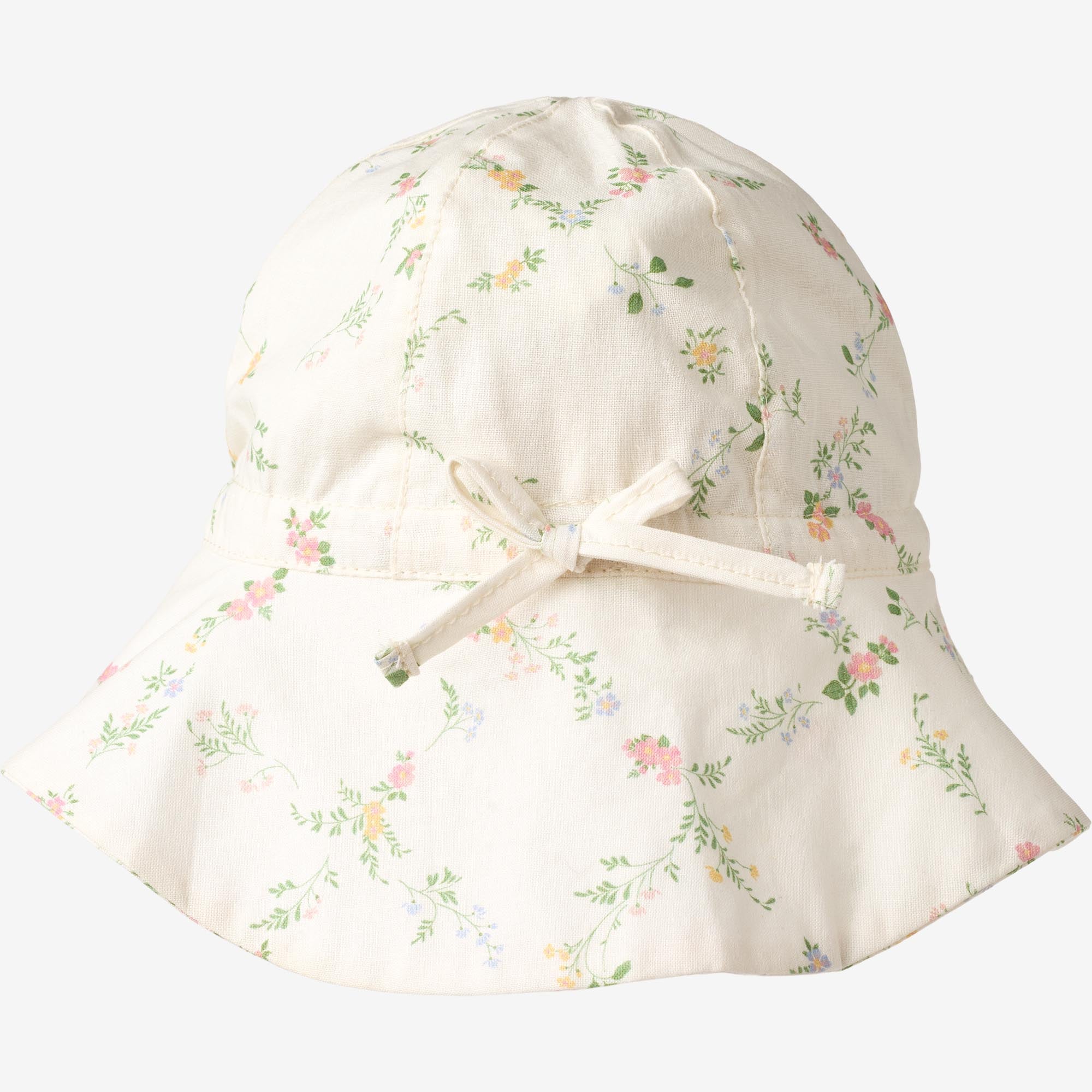 Sunhat Chloe - ivory checked flowers - Image 2