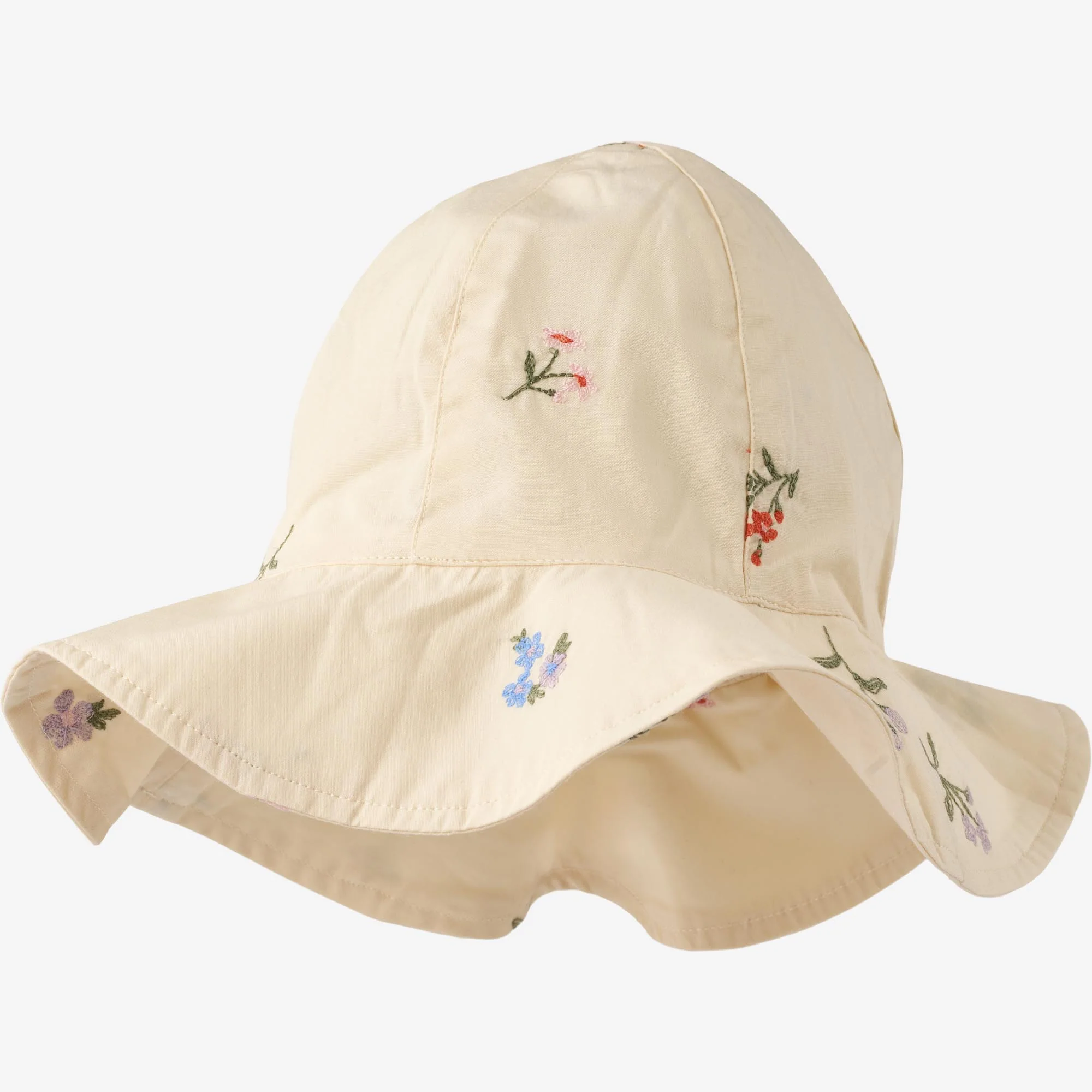 Sun Hat Daisy - ivory embroidery flowers