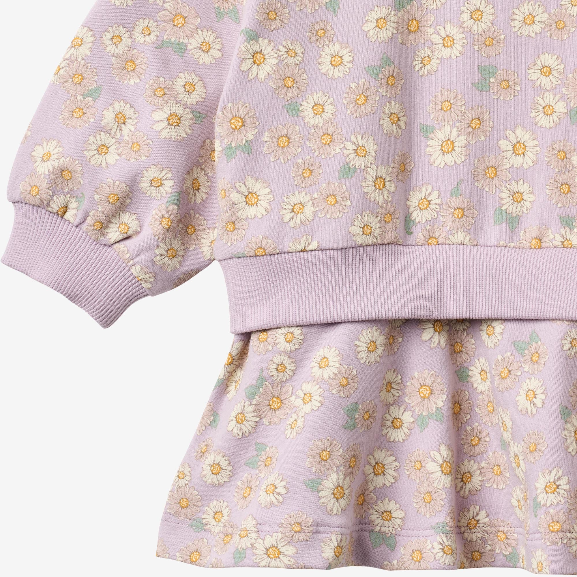 Sweat Dress L/S Maggie - lavender daisies - Image 3