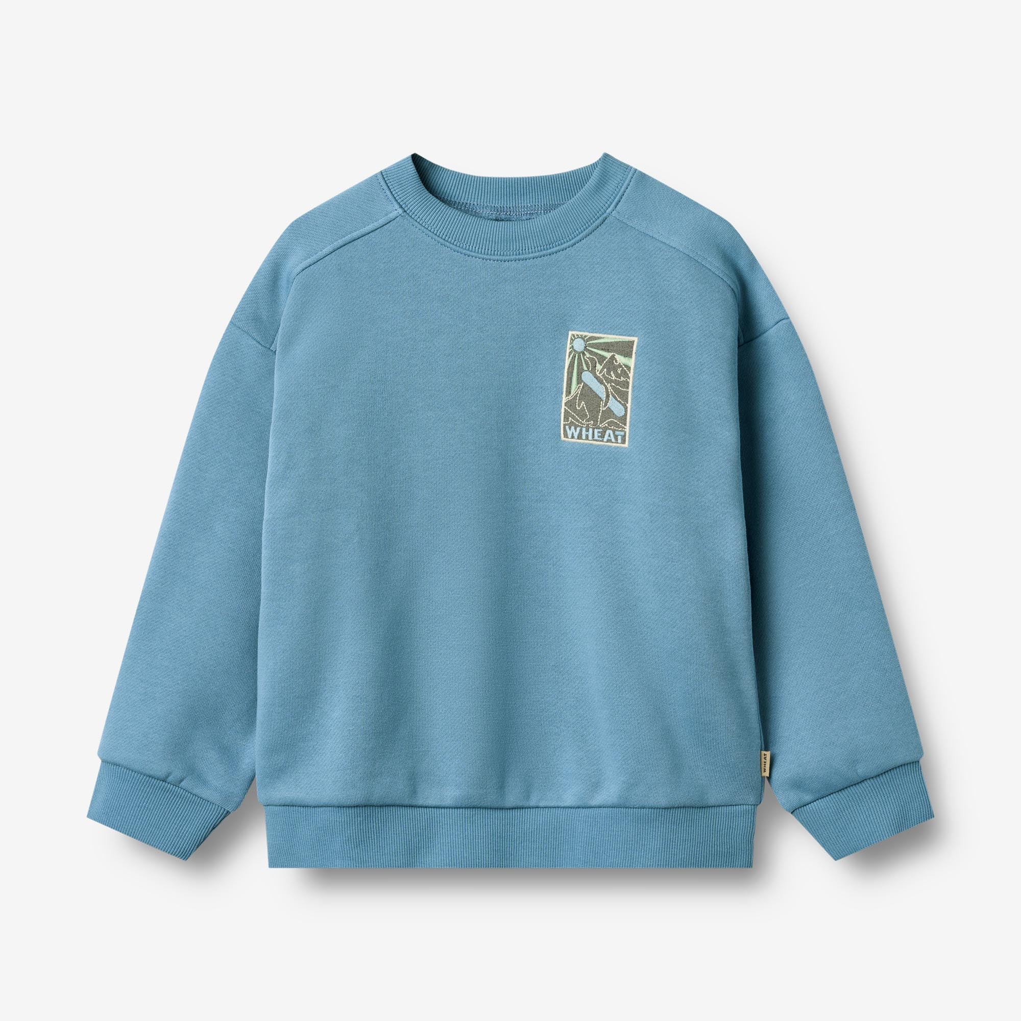 Sweatshirt L/S badge Sander - winter blue