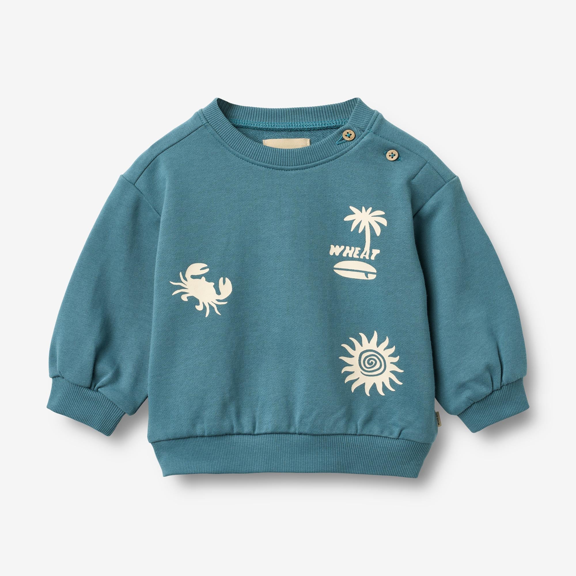 Sweatshirt L/S Elliot - blue teal