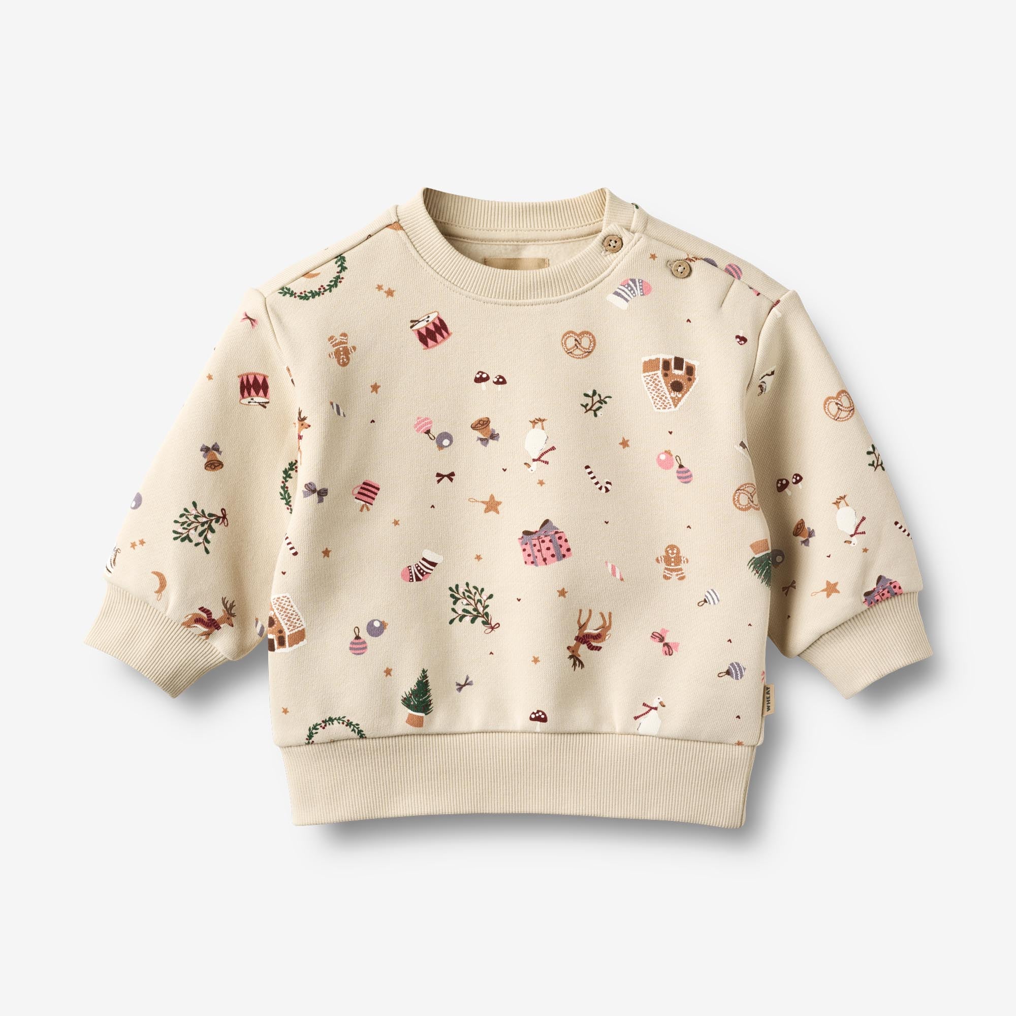 Sweatshirt L/S Elliot - offwhite holiday