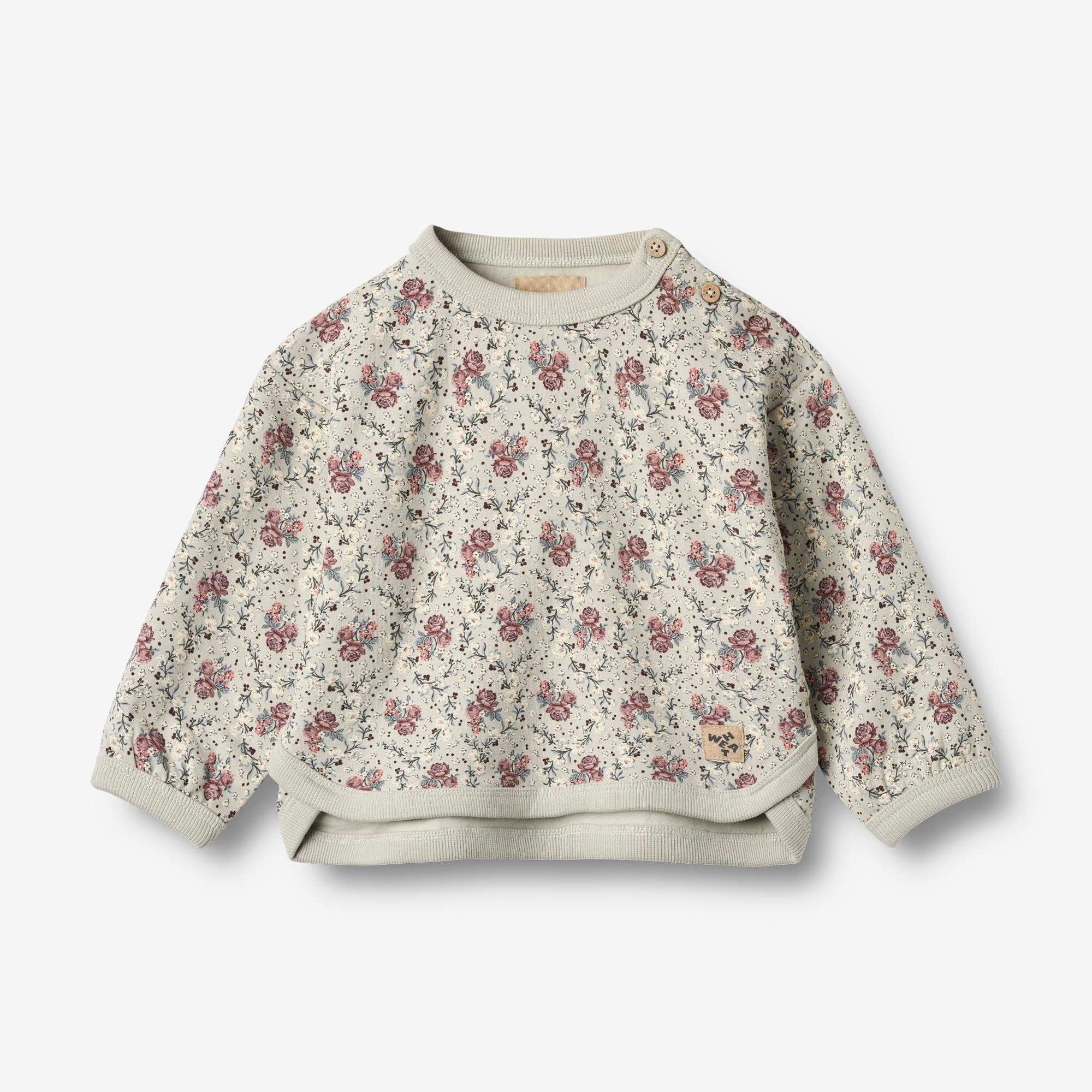 Sweatshirt L/S Emery - slightly green flowers