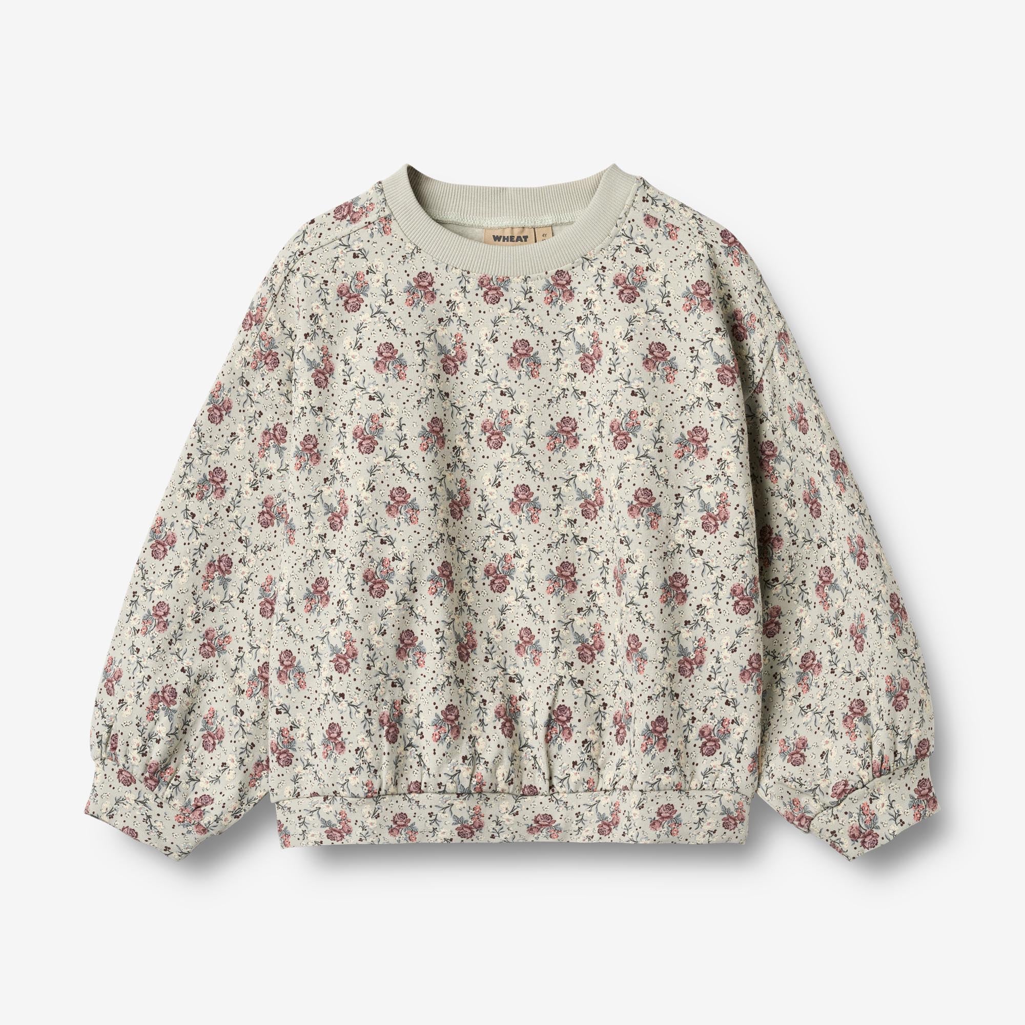 Sweatshirt L/S Lia - slightly green flowers