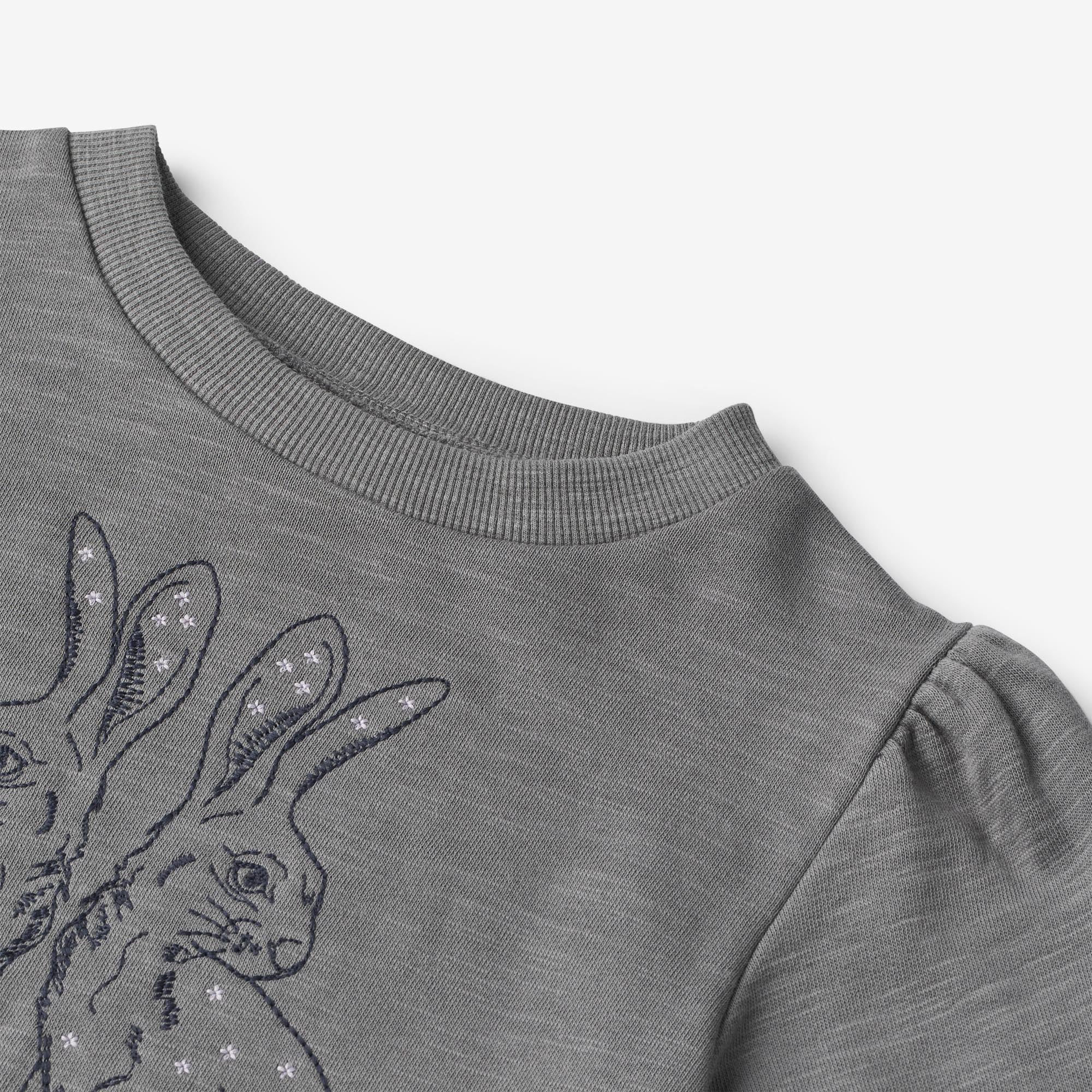 Sweatshirt Rabbitfriends Embroidery - autumn sky - Image 3