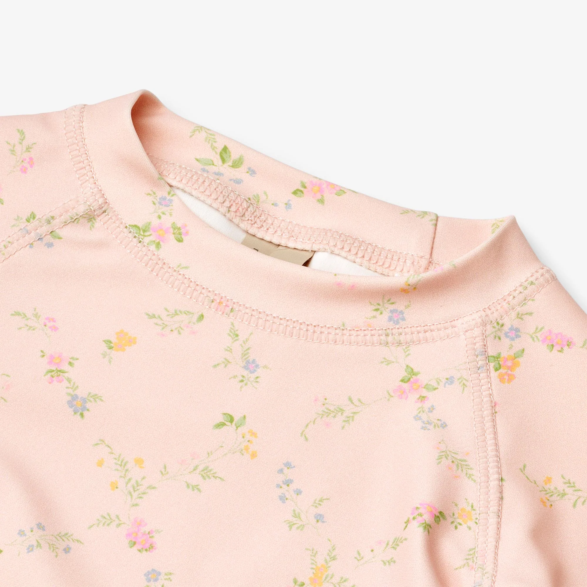 Swim T-shirt L/S Dilan - powder checked flowers - Image 3