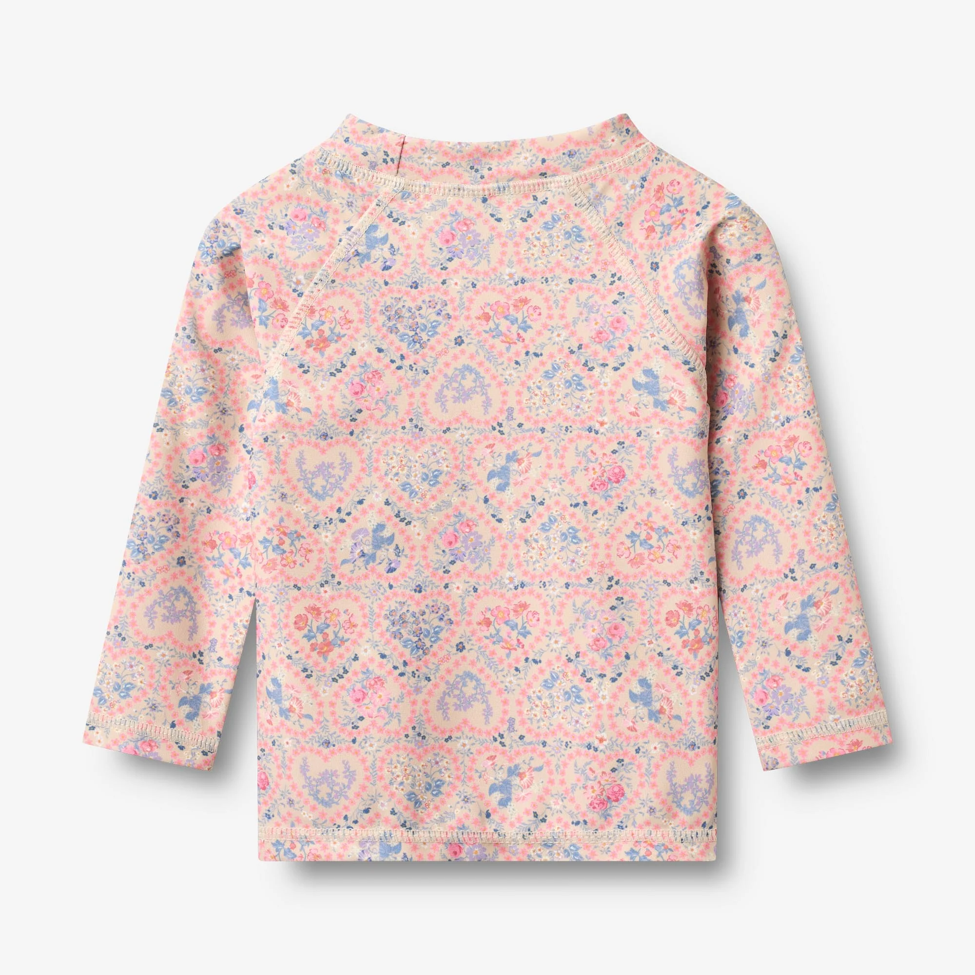 Swim T-shirt L/S Dilan - pink heart flowers - Image 2