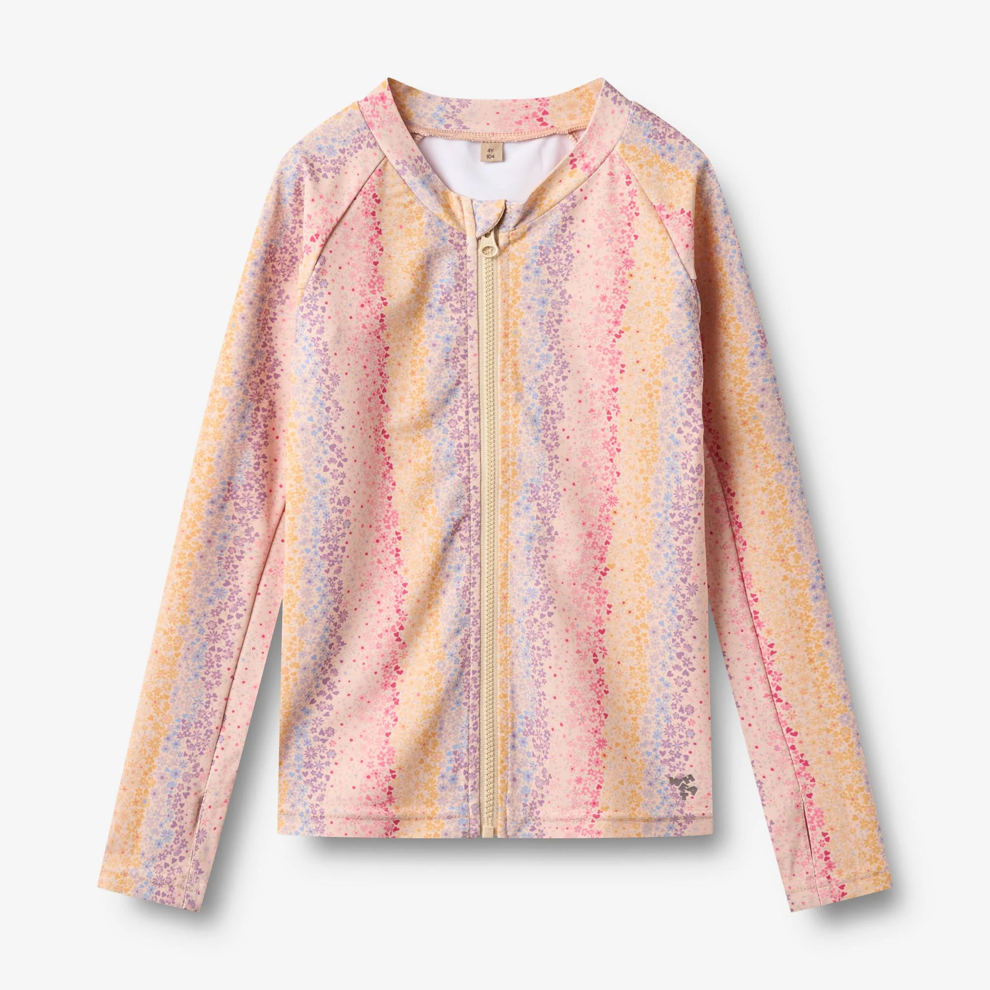 Swim t-shirt L/S zip Ada - multi rainbow