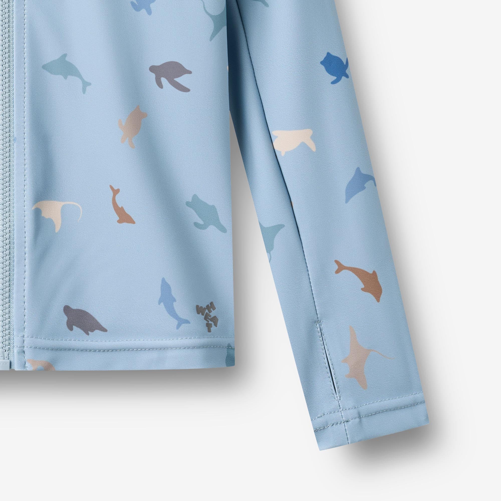 Swim t-shirt L/S zip Ada - soft blue sea life - Image 3