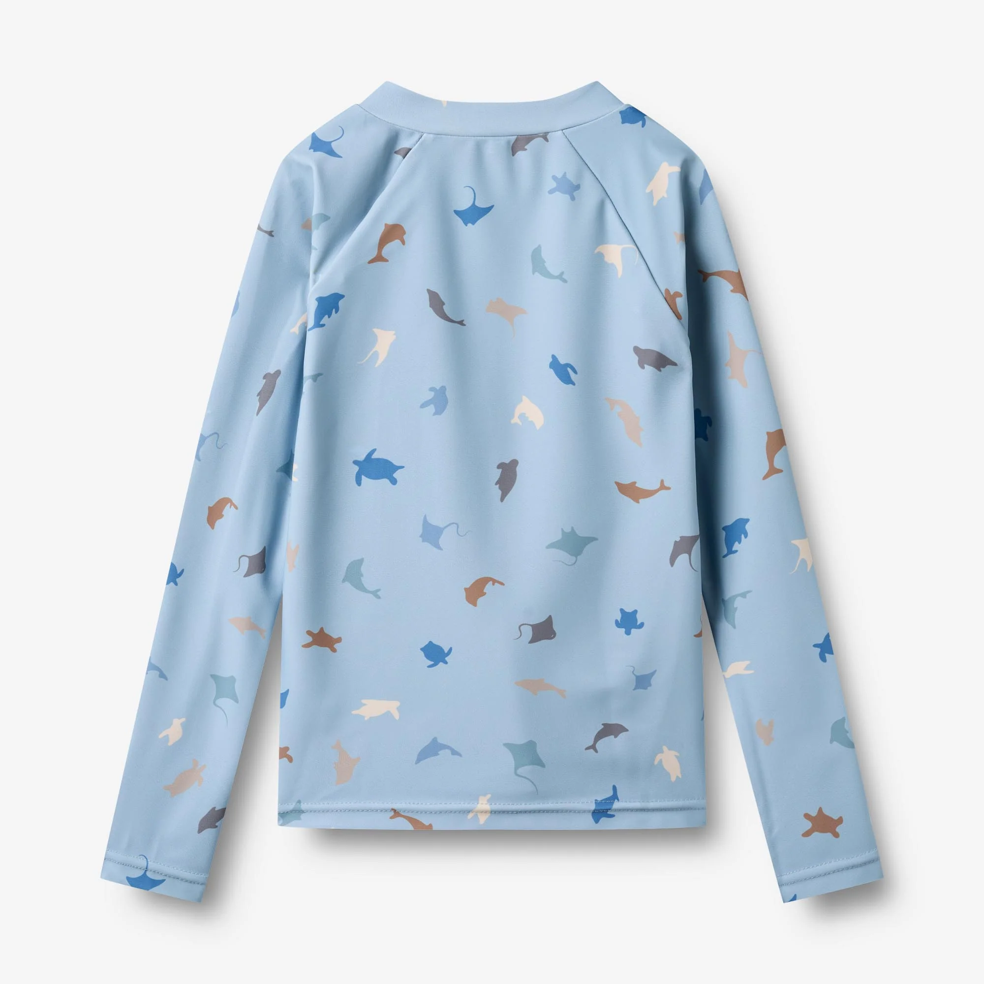 Swim t-shirt L/S zip Ada - soft blue sea life - Image 4