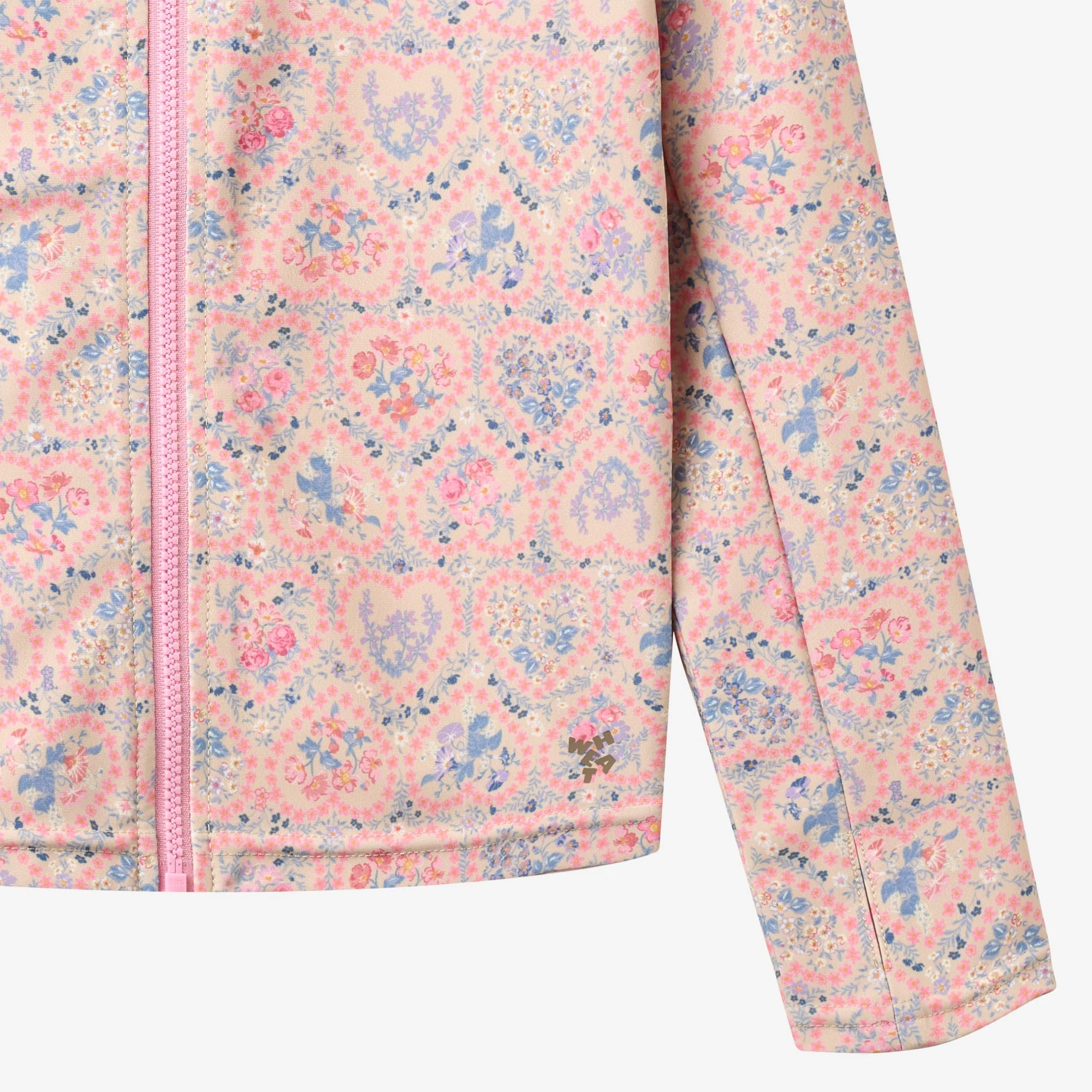 Swim T-shirt L/S Zip Ada - pink heart flowers - Image 3