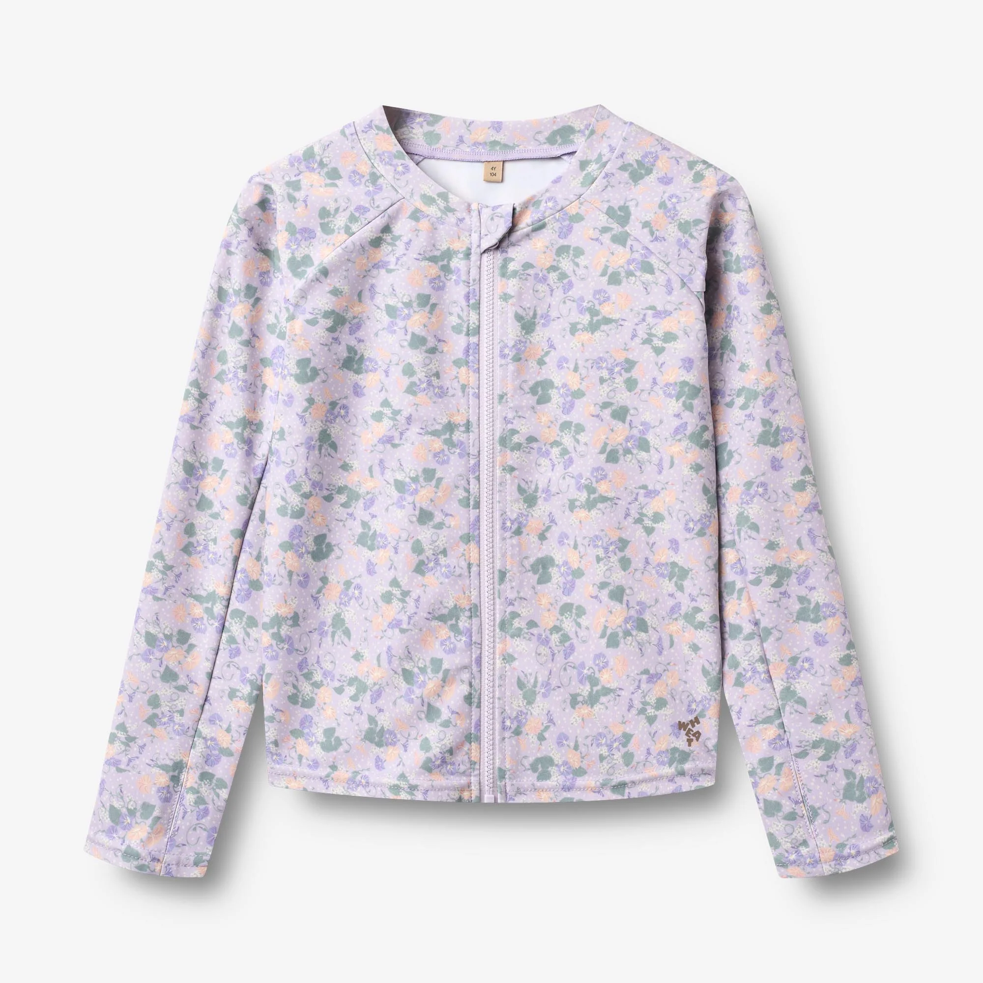 Swim T-shirt L/S Zip Ada - purple light petunias