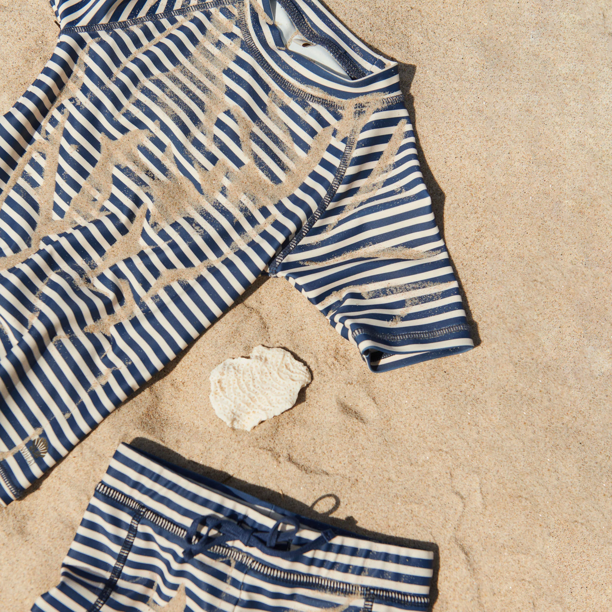 Swim T-shirt S/S Jackie - blue stripe - Image 3