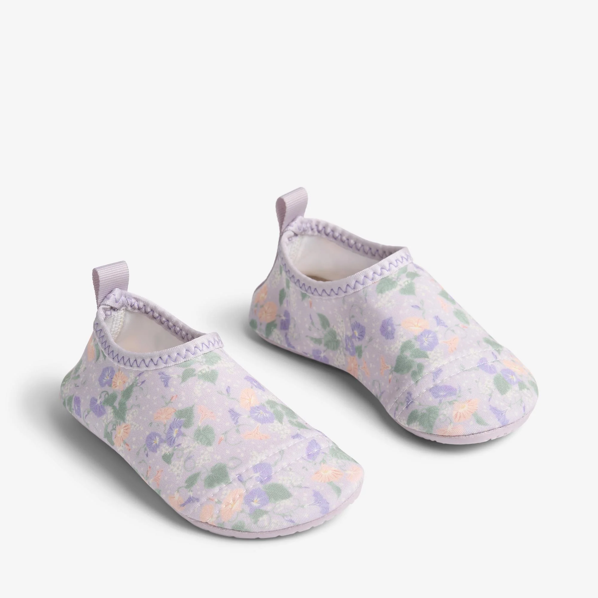 Swimshoe Dolphin - purple light petunias