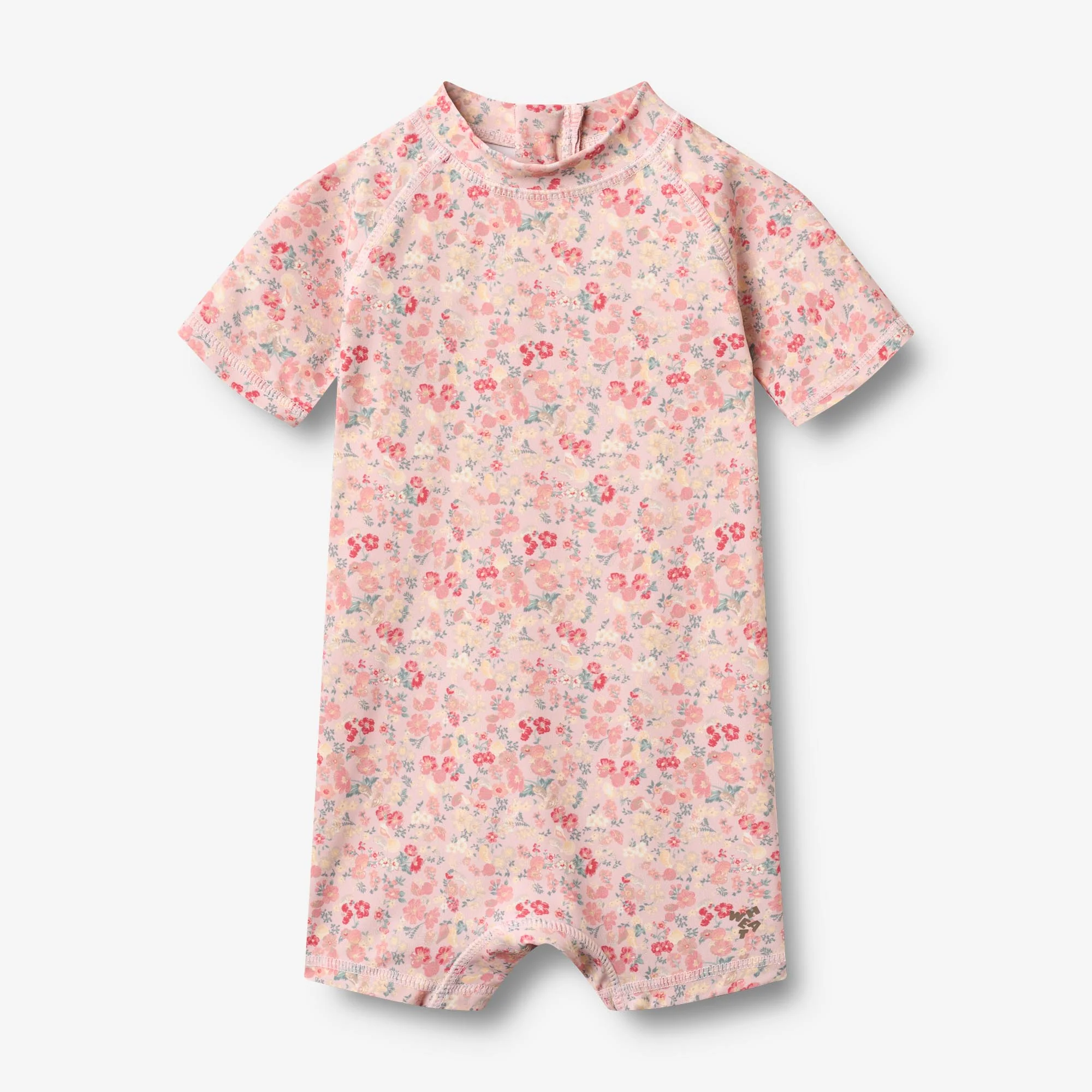 Swimsuit S/S Cas - powder flowers and seashells