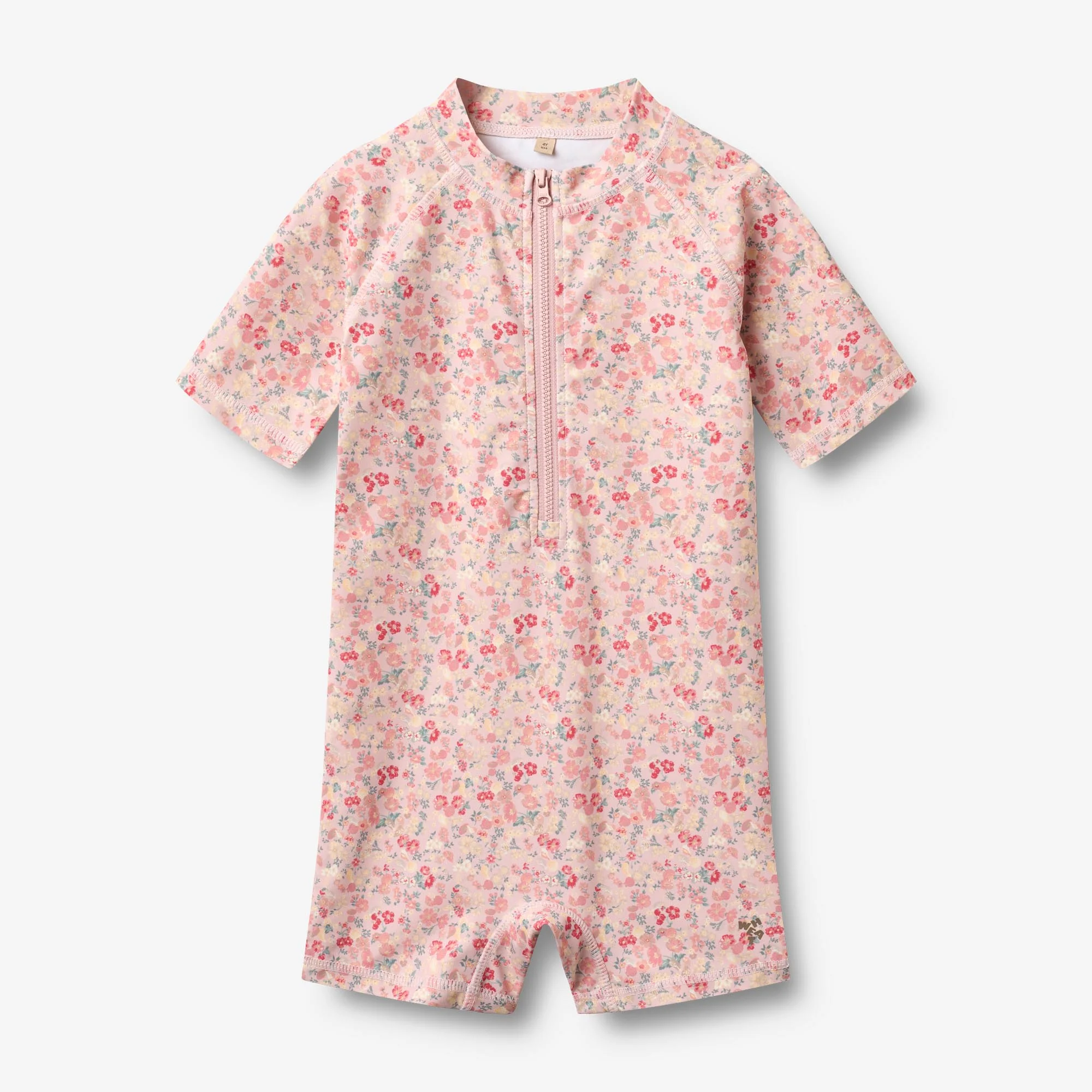 Swimsuit S/S Cas - powder flowers and seashells