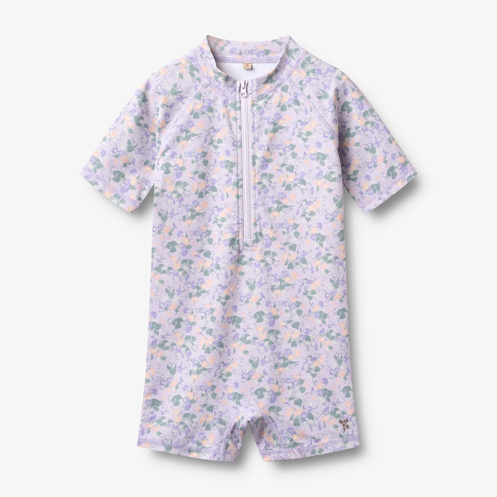 Swimsuit S/S Cas - purple light petunias