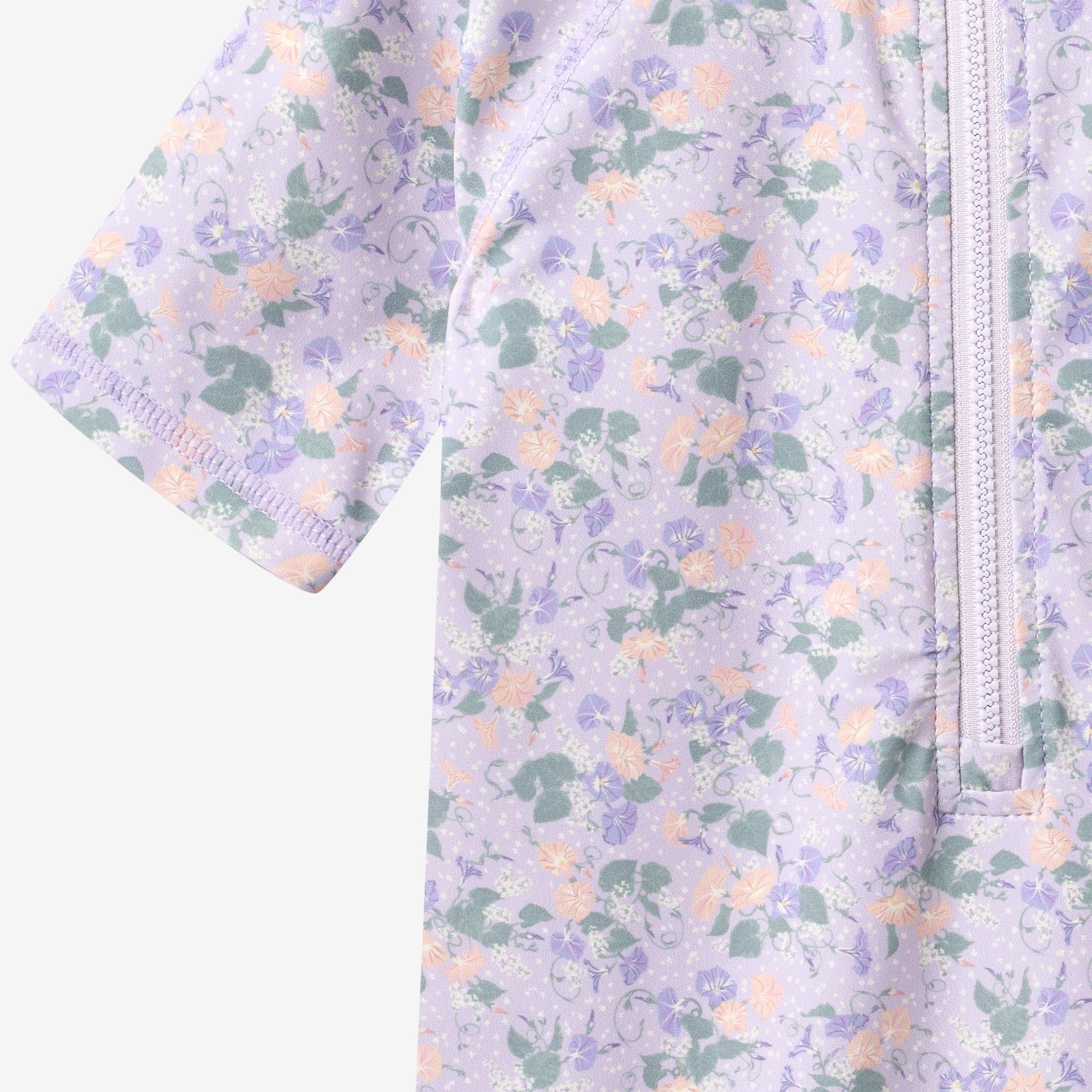 Swimsuit S/S Cas - purple light petunias - Image 3
