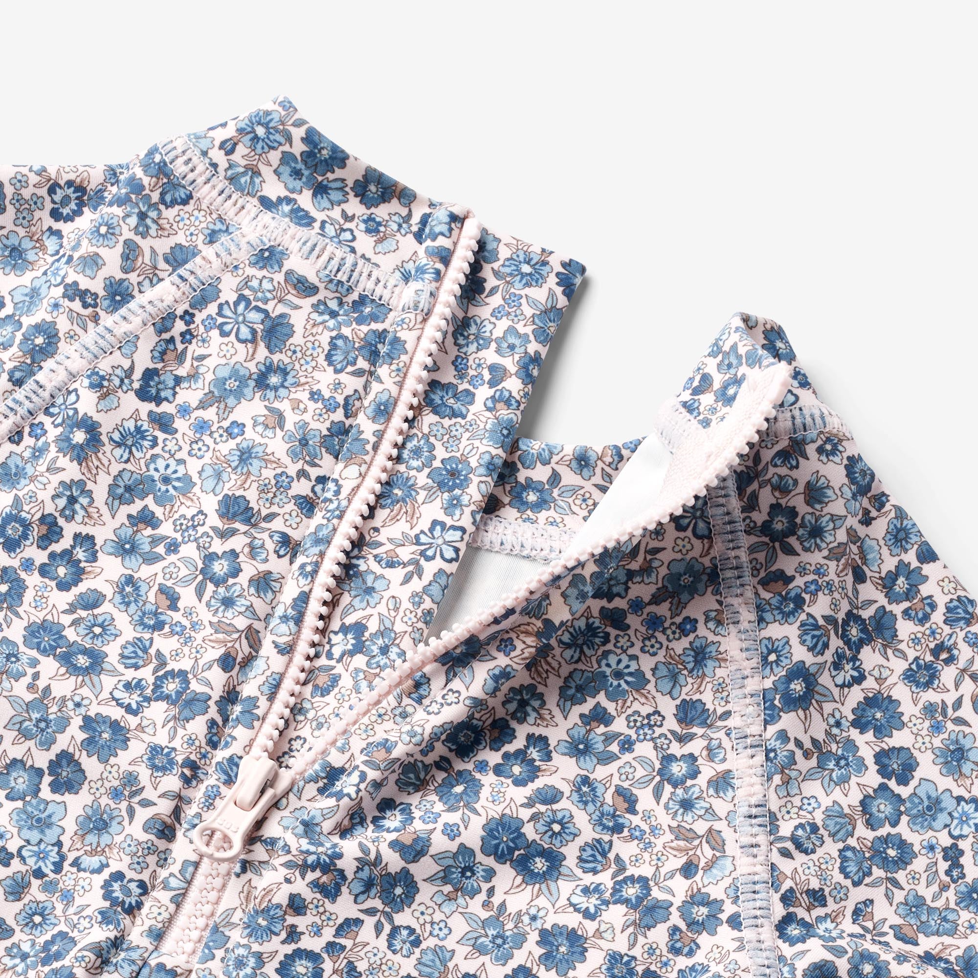 Swimsuit S/S Cas - blue flower meadow - Image 3