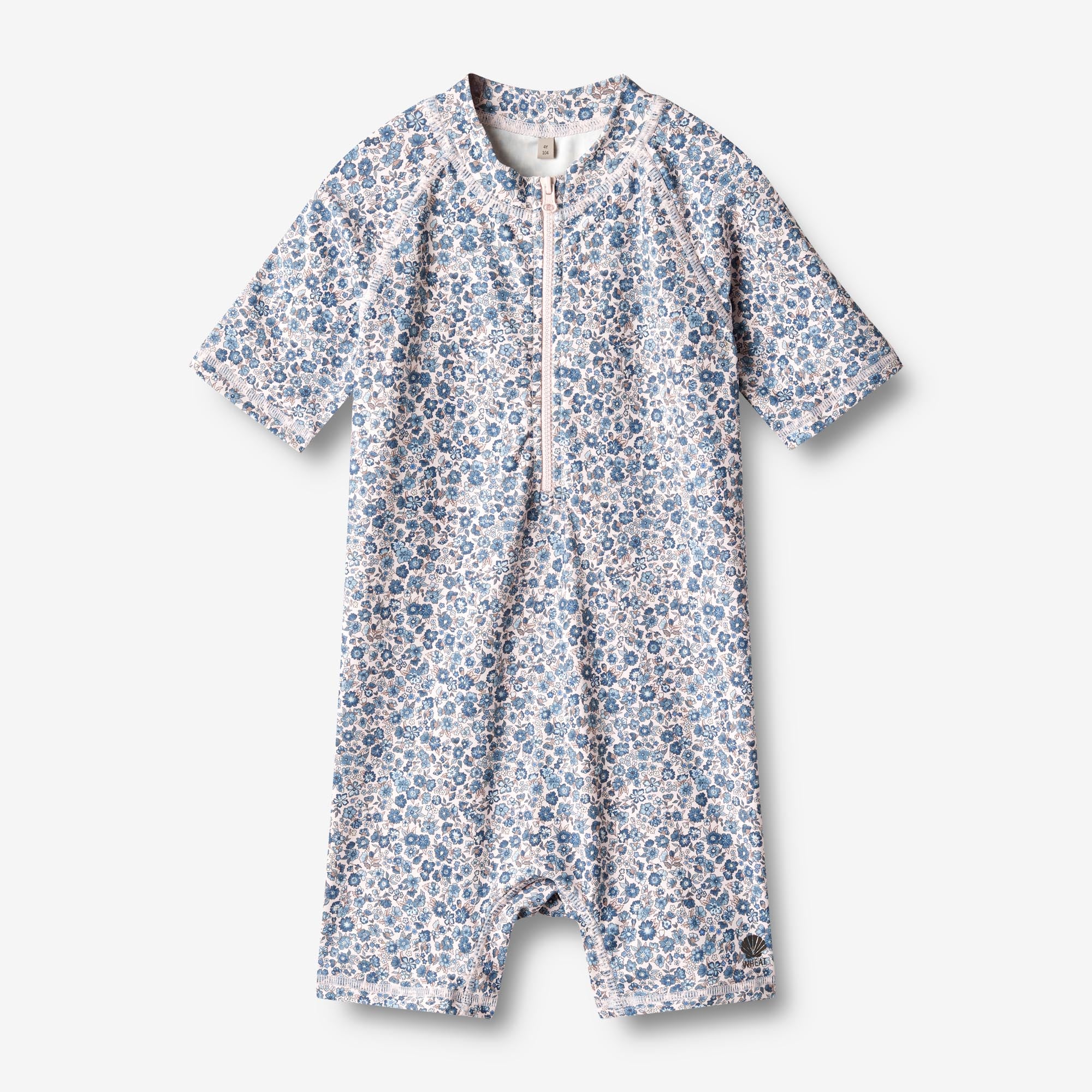 Swimsuit S/S Cas - blue flower meadow