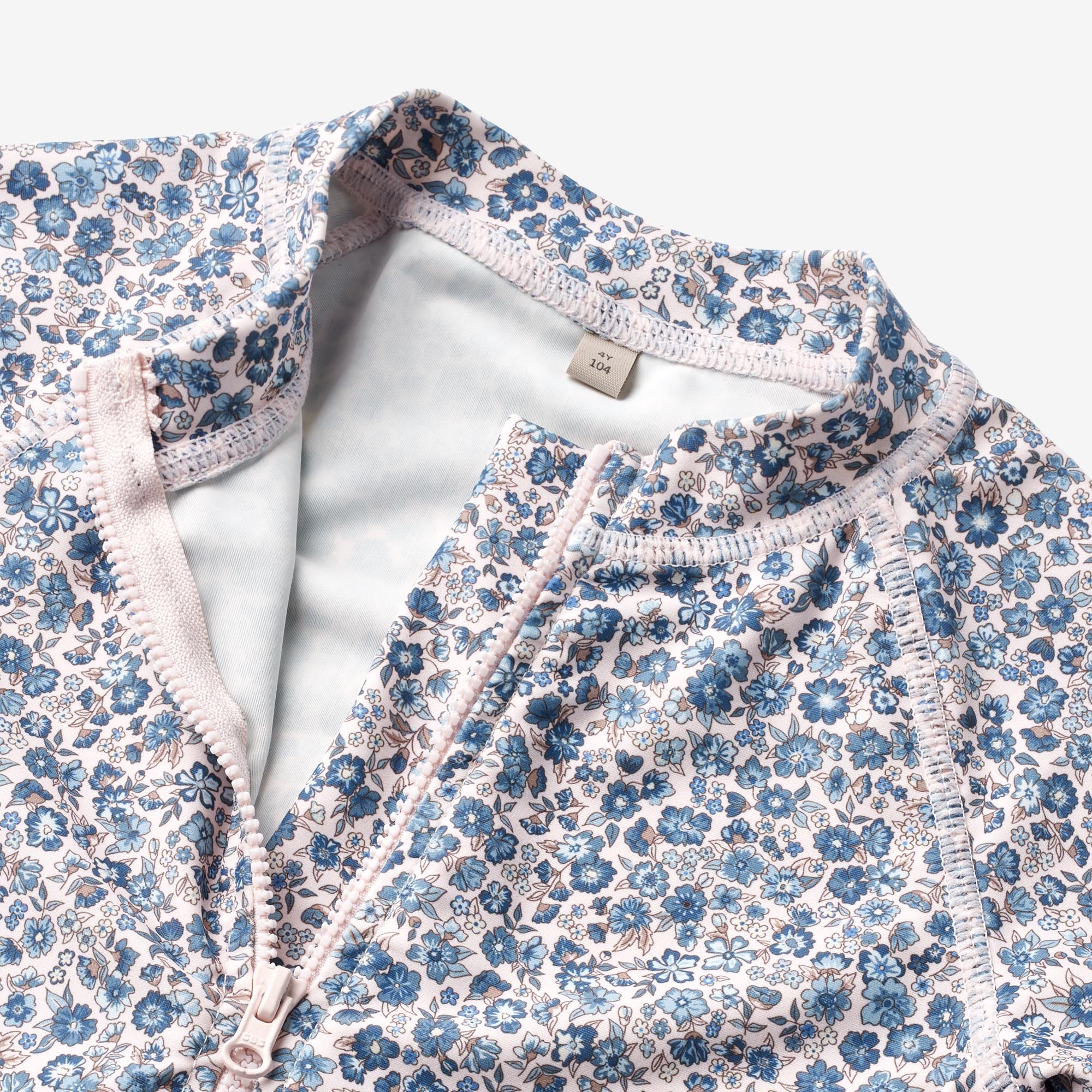 Swimsuit S/S Cas - blue flower meadow - Image 3