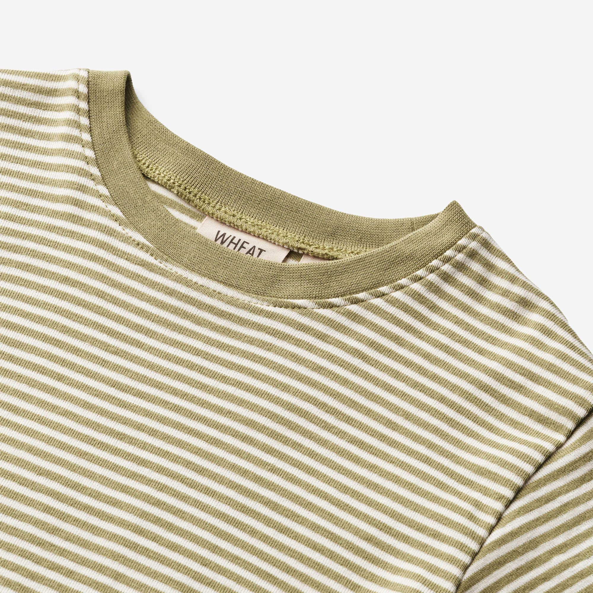 T-Shirt Fabian - sage green stripe - Image 3