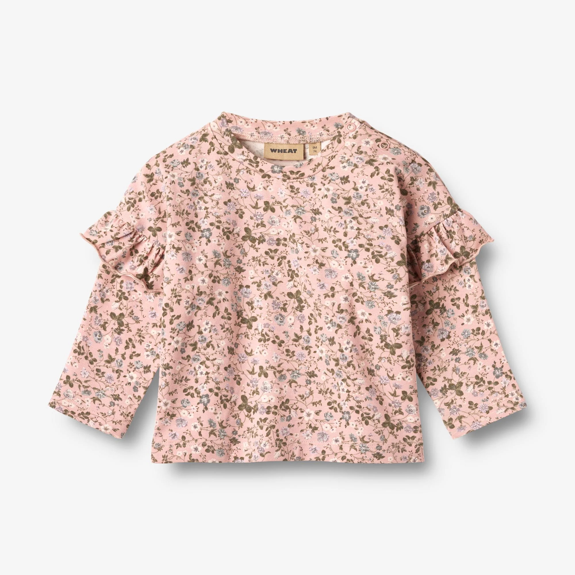 T-shirt L/S Belinda - rose powder flowers