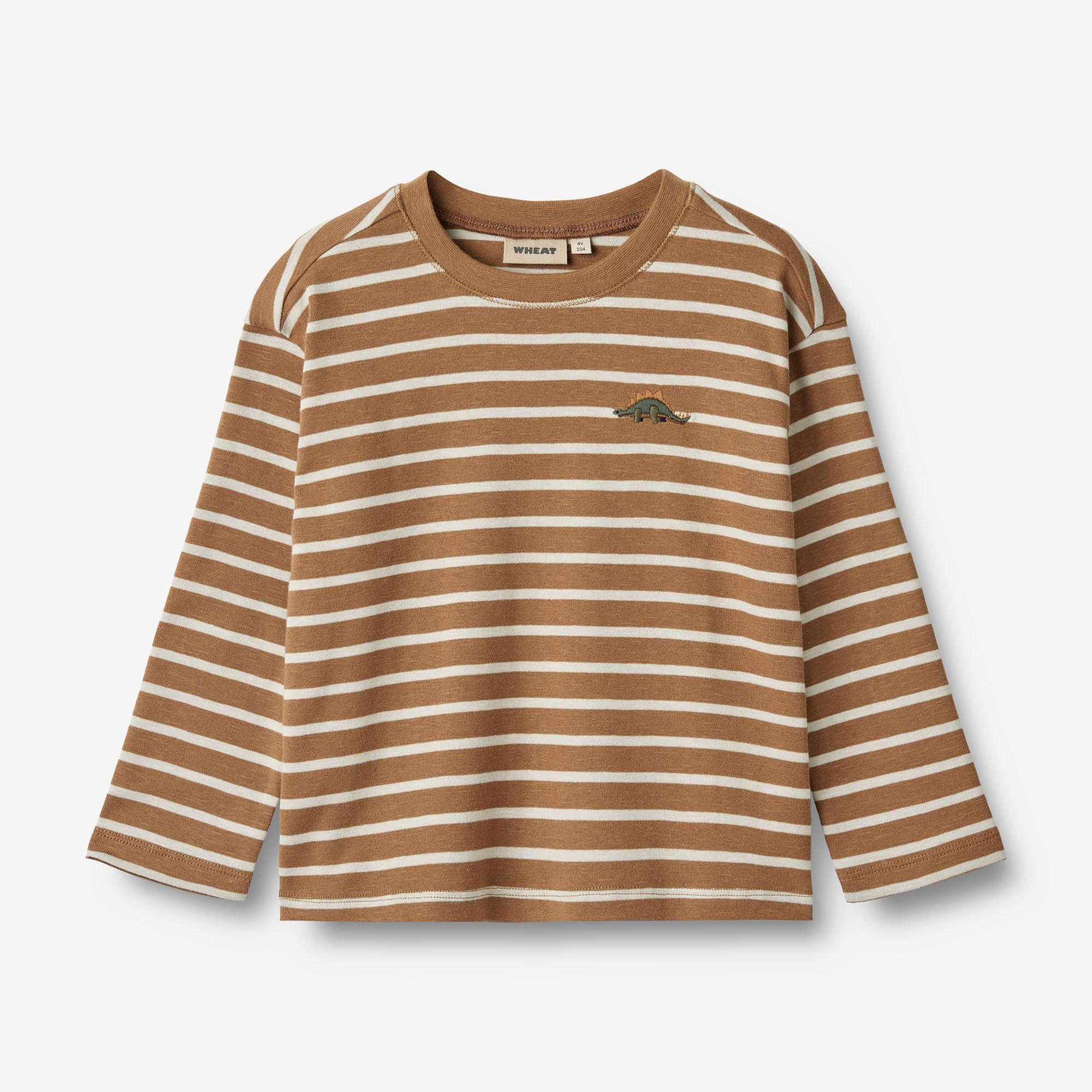 T-Shirt L/S Dallas - caramel stripe