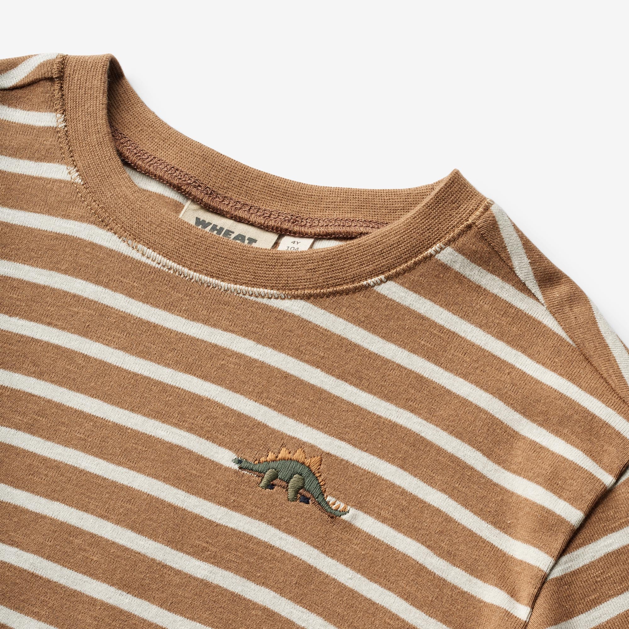 T-Shirt L/S Dallas - caramel stripe - Image 3