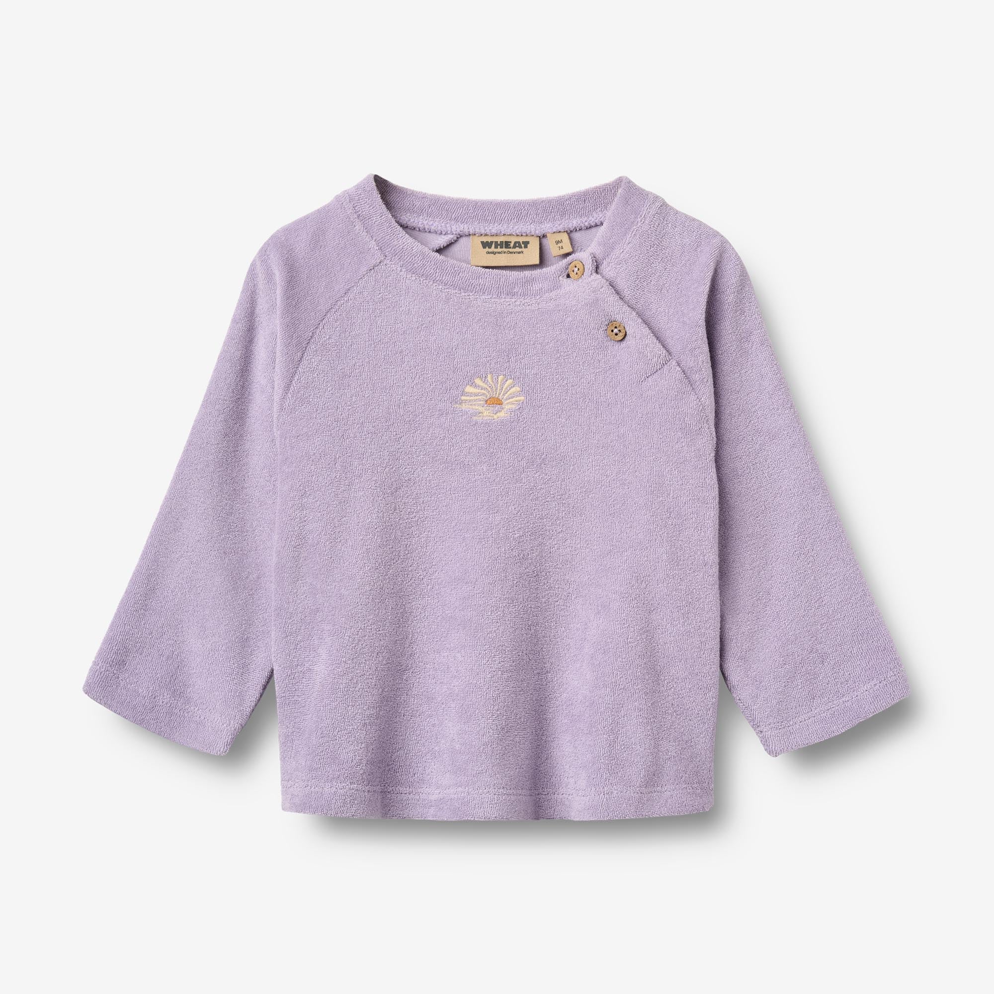 T-shirt L/S embroidery Darrin - warm cosmic lilac
