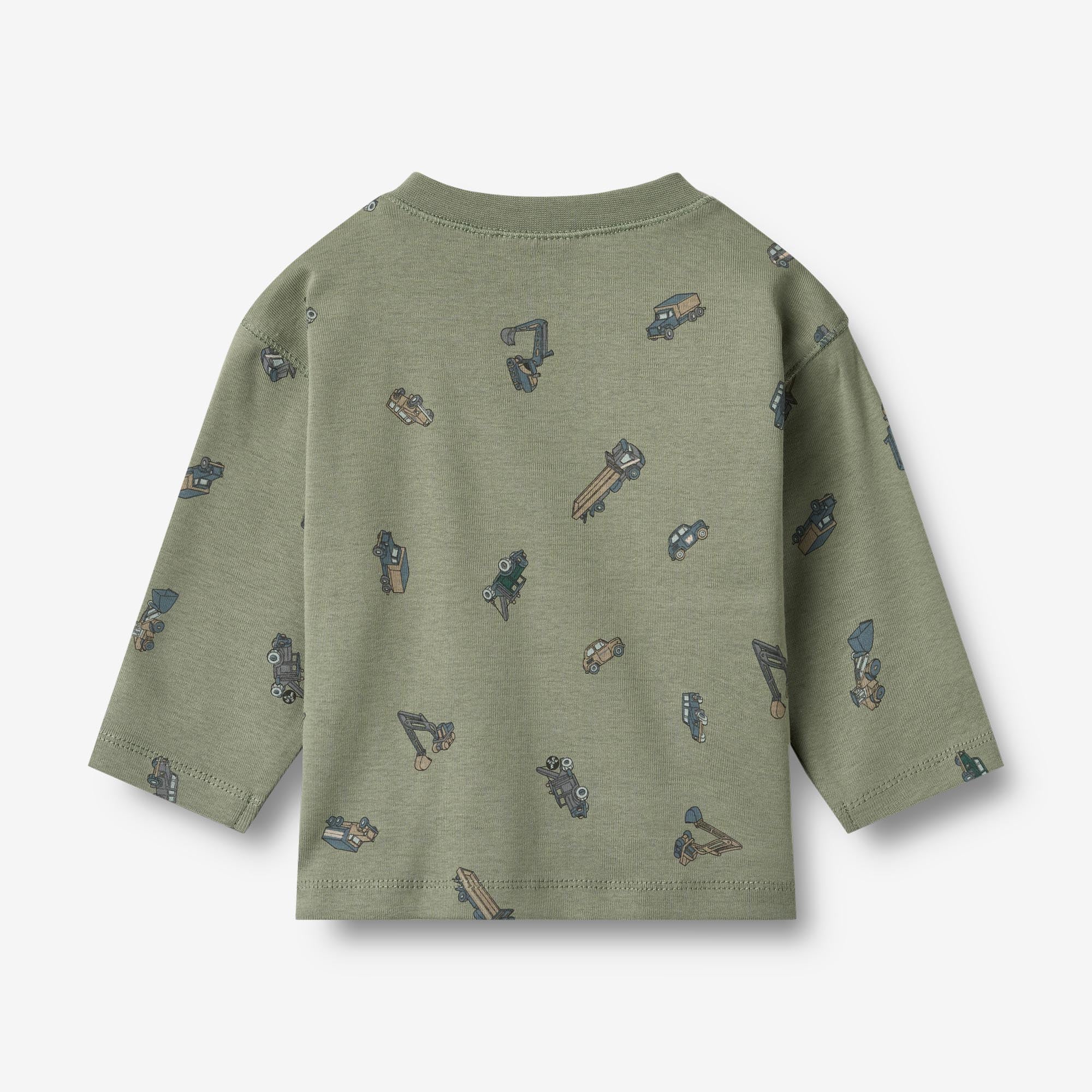 T-shirt L/S Malthe - dusty green cars - Image 2