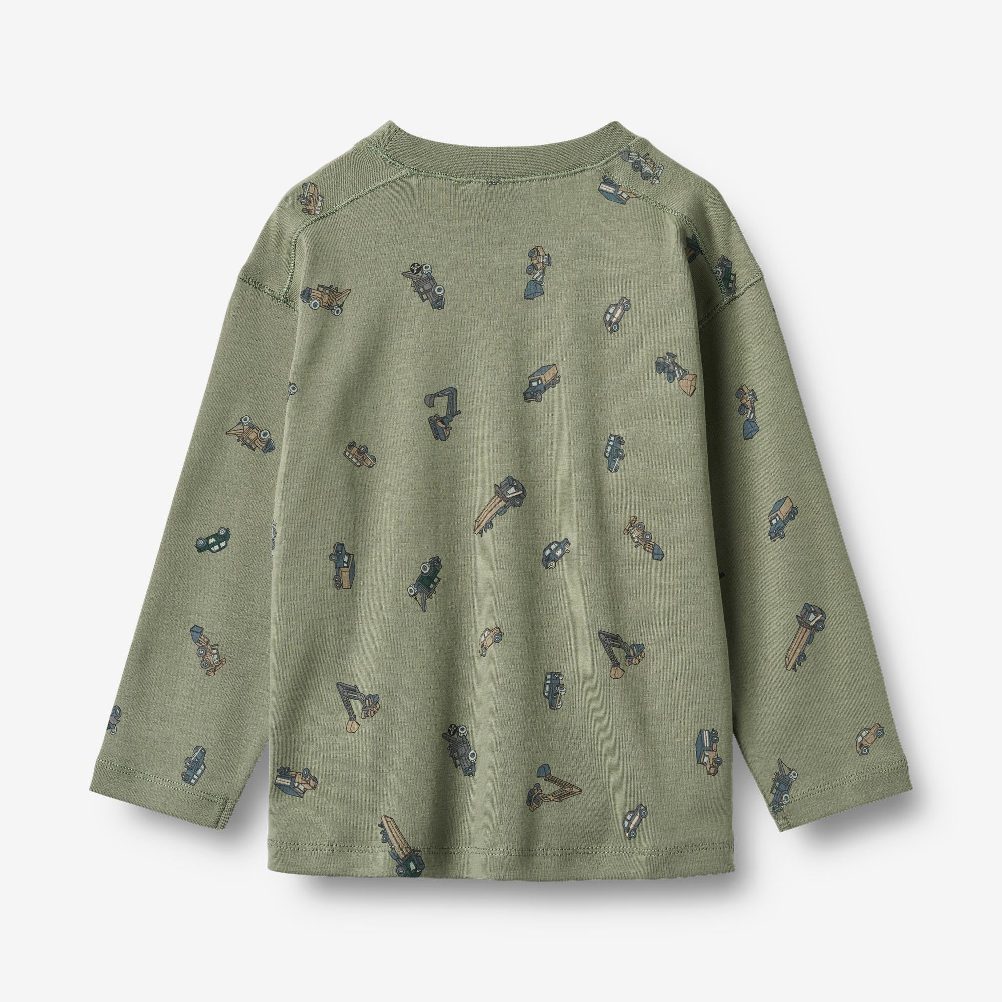 T-shirt L/S Malthe - dusty green cars - Image 2