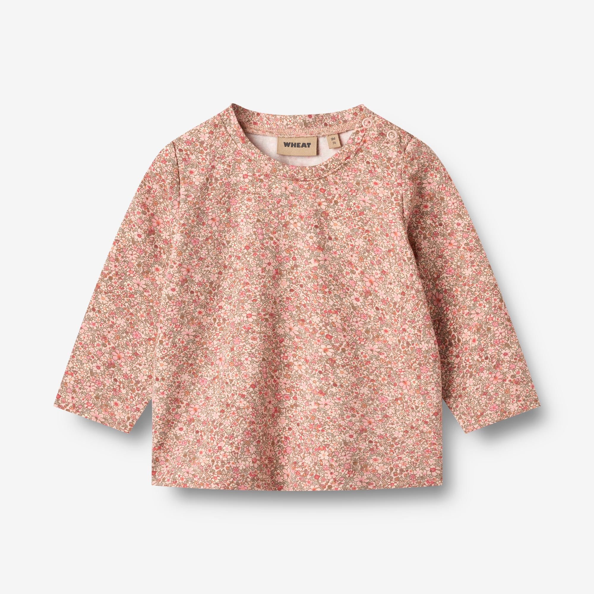 T-shirt L/S Manna - rose dust flower meadow