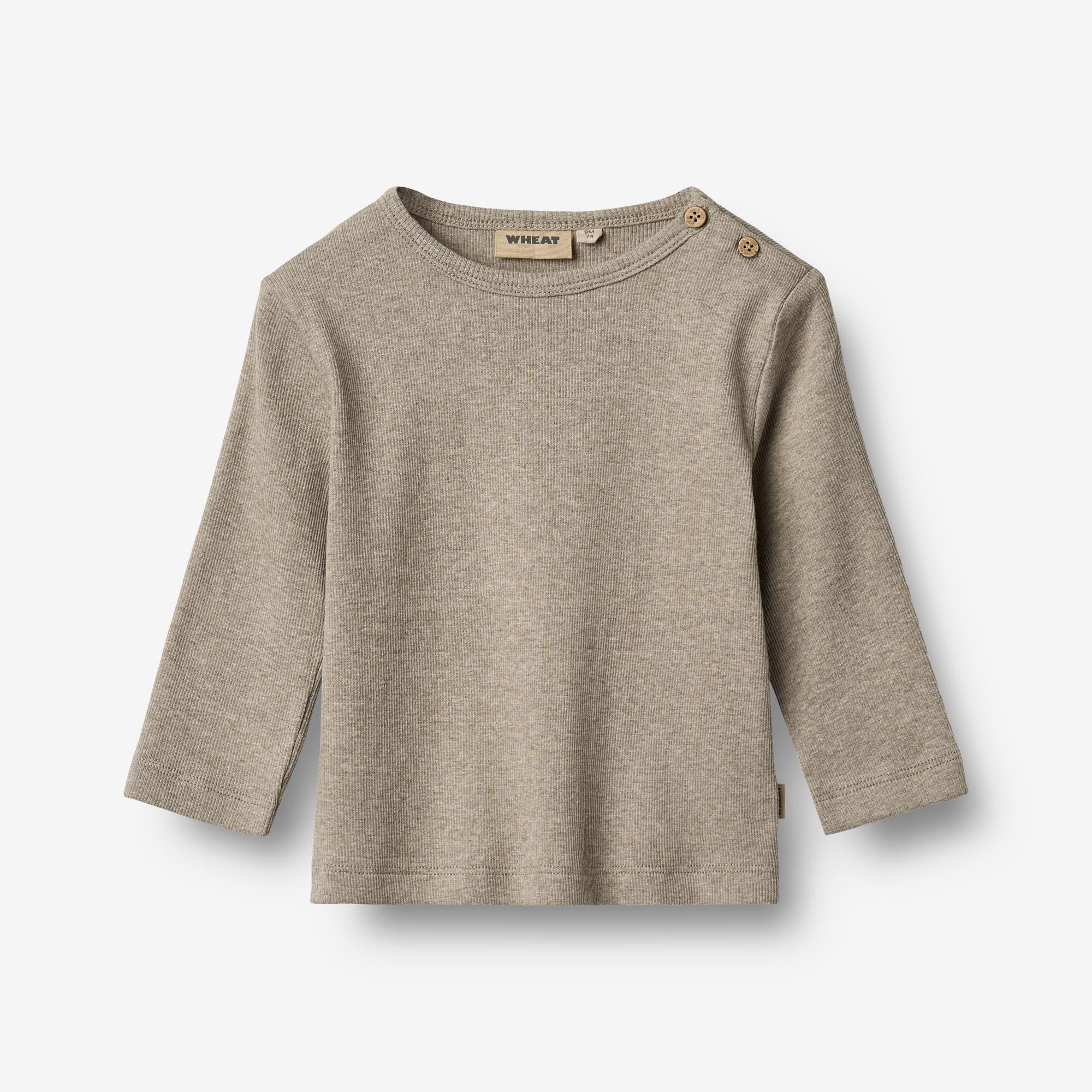 T-Shirt L/S Milo - gravel melange