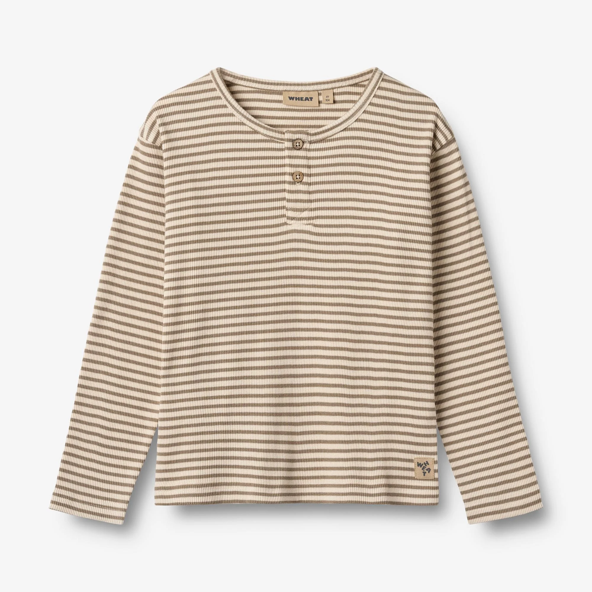 T-shirt L/S Morris - stone stripe
