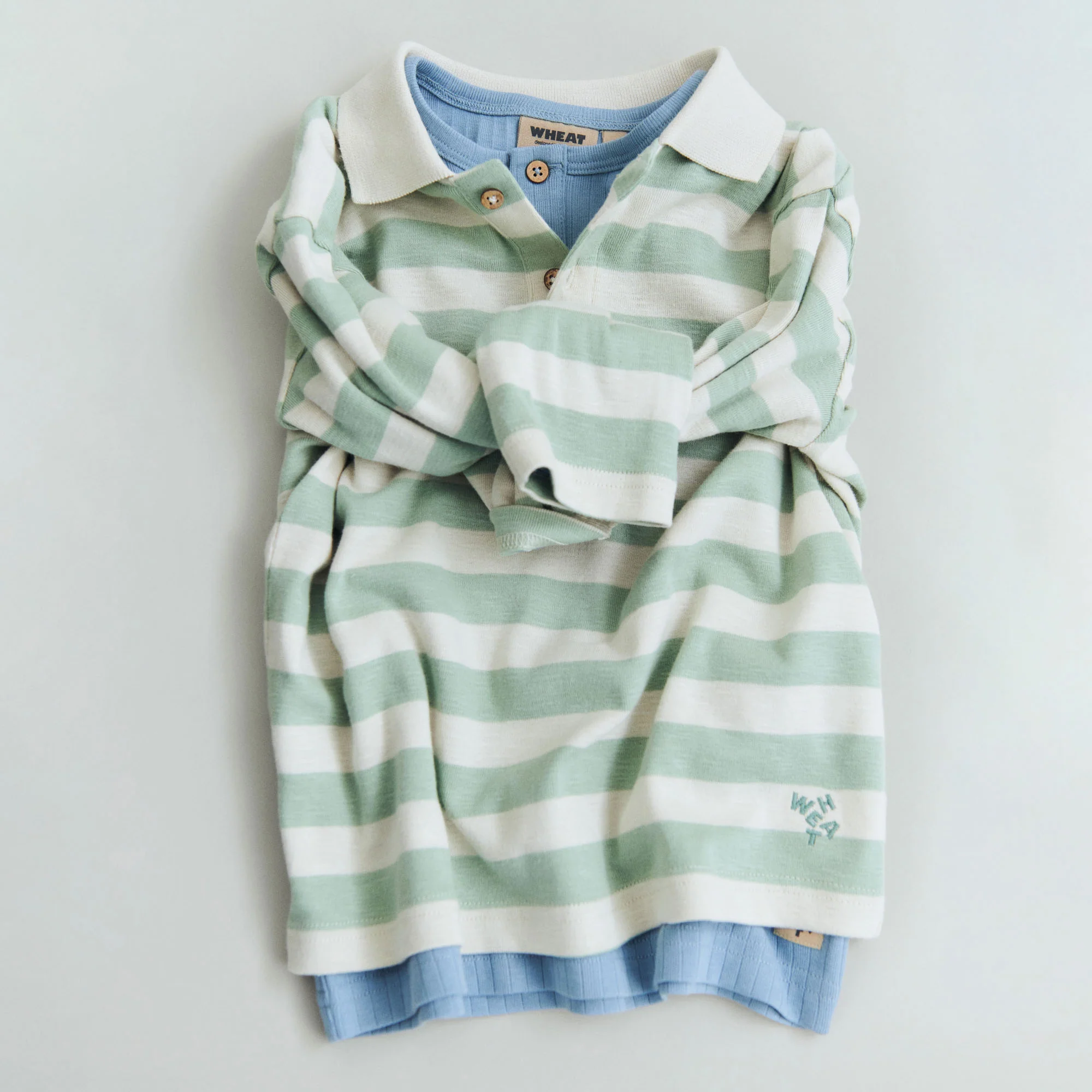 T-Shirt L/S Morris - faded denim - Image 2